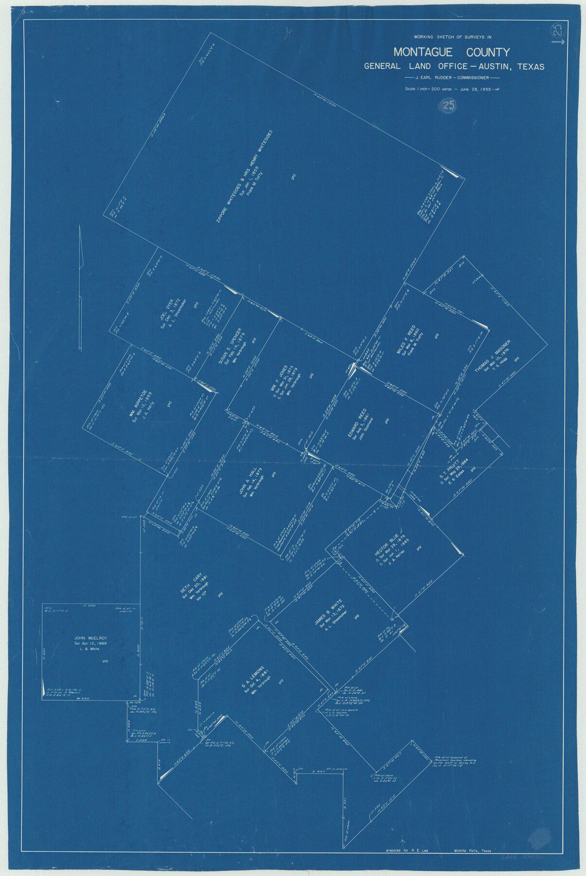 71091, Montague County Working Sketch 25, General Map Collection