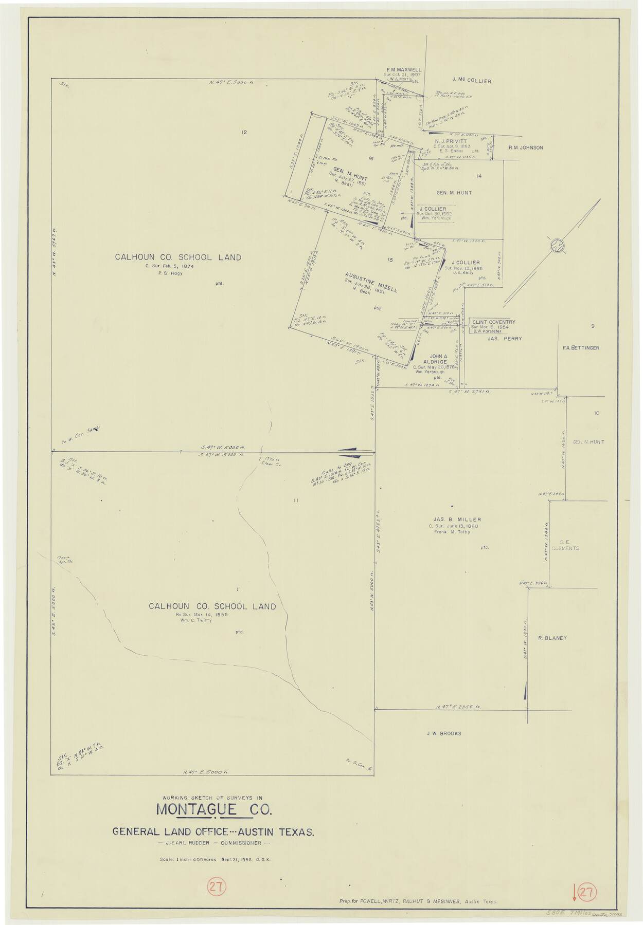 71093, Montague County Working Sketch 27, General Map Collection