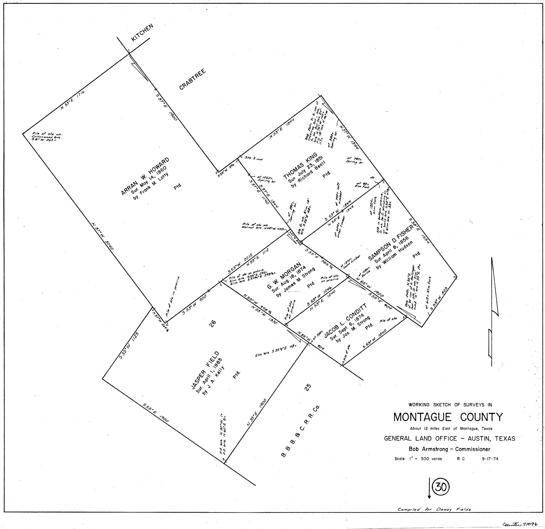 71096, Montague County Working Sketch 30, General Map Collection