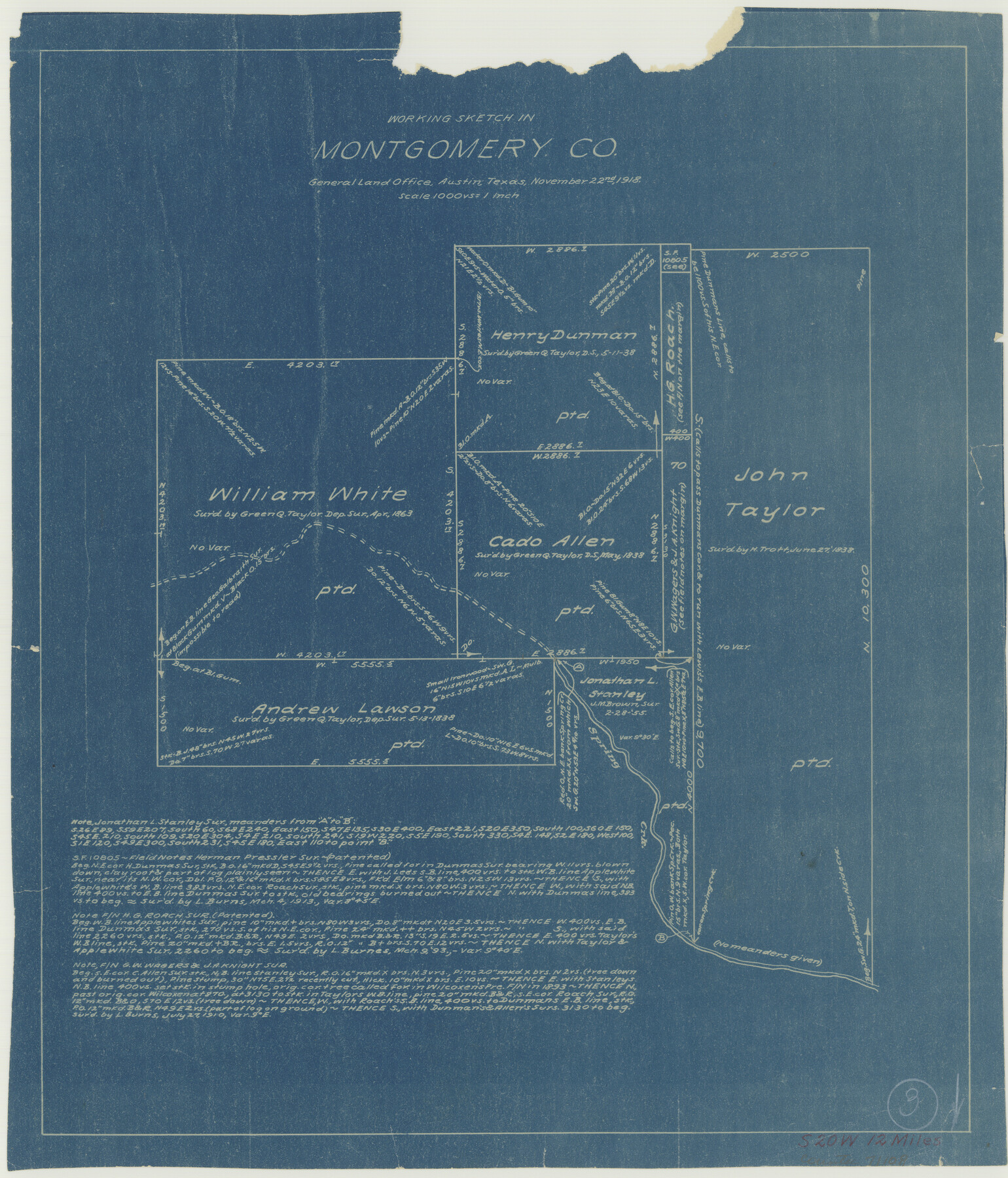 71109, Montgomery County Working Sketch 3, General Map Collection