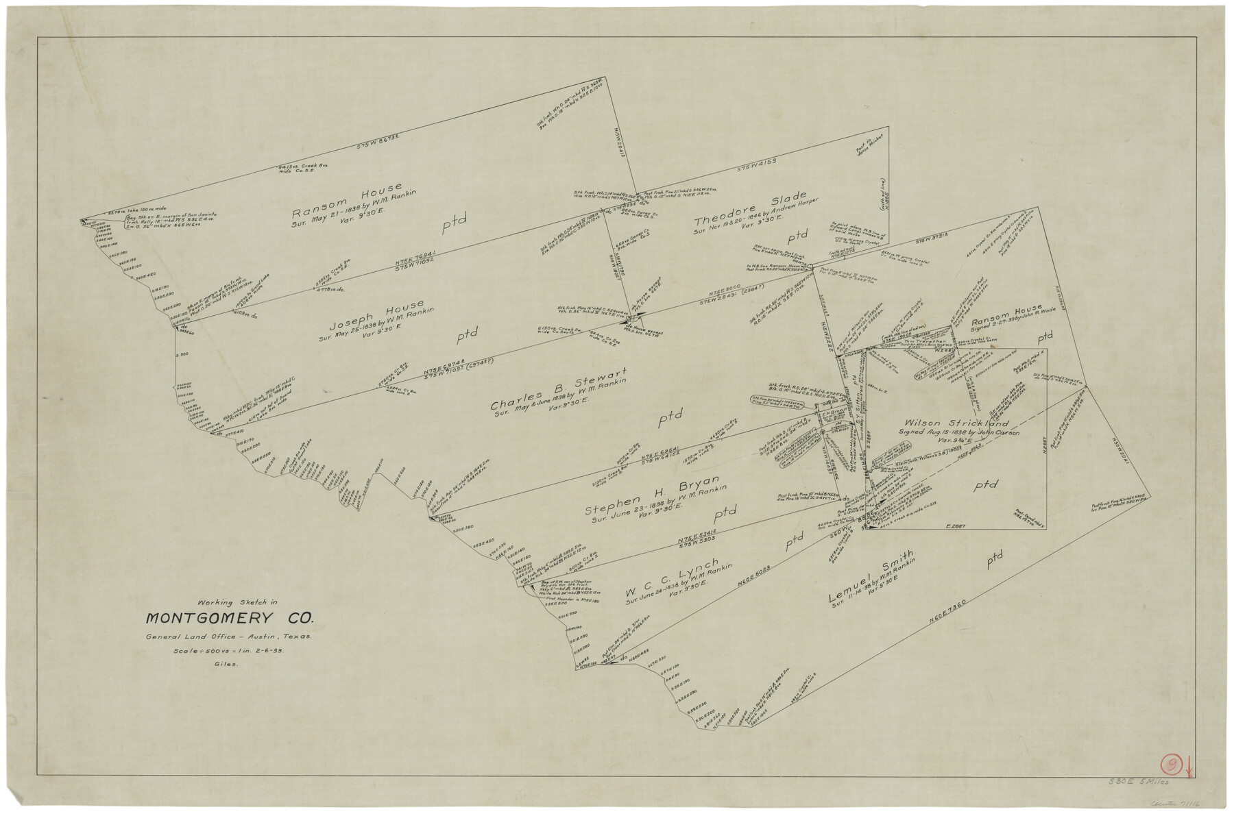 71116, Montgomery County Working Sketch 9, General Map Collection
