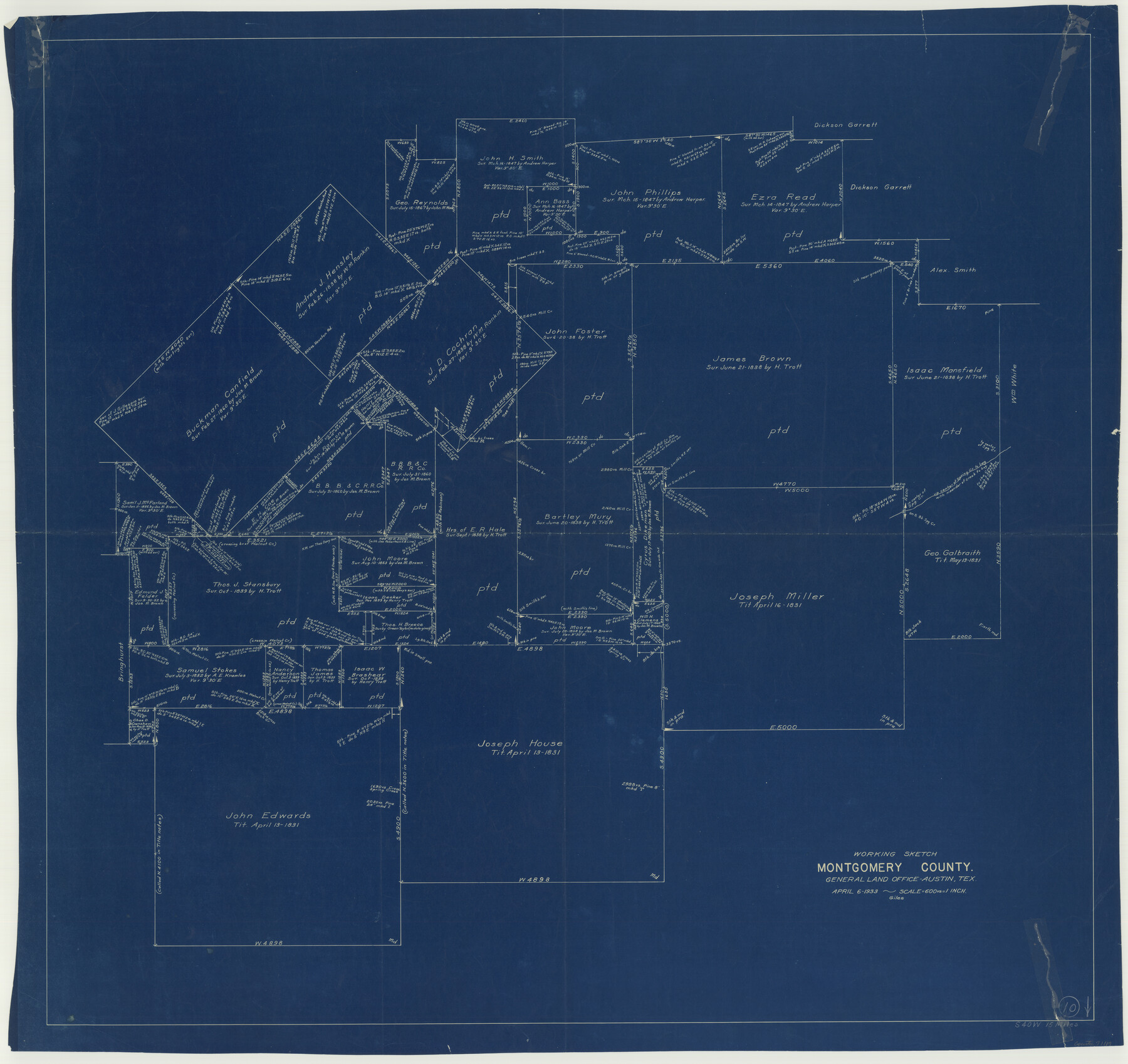 71117, Montgomery County Working Sketch 10, General Map Collection