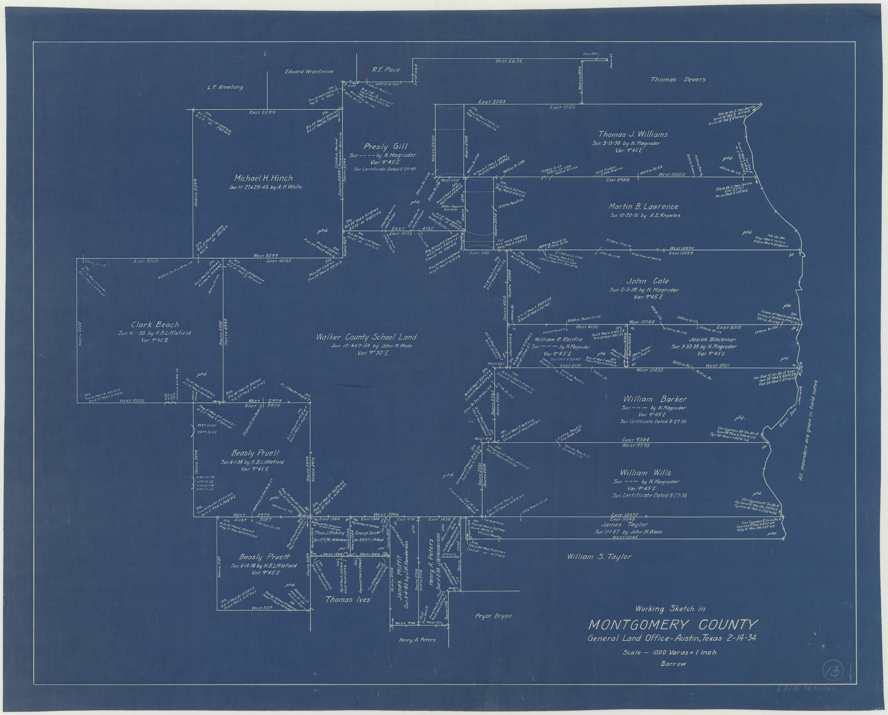 71120, Montgomery County Working Sketch 13, General Map Collection