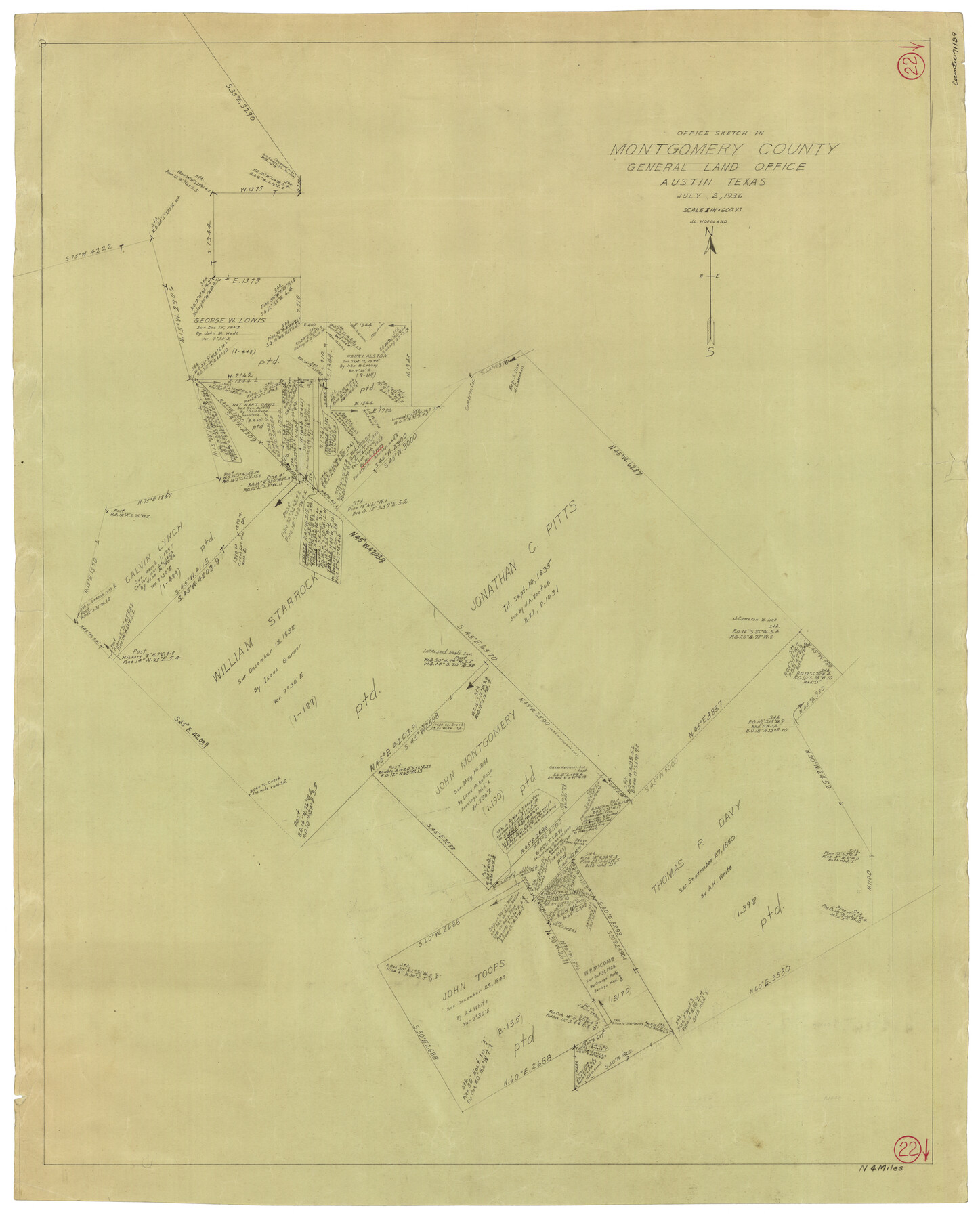 71129, Montgomery County Working Sketch 22, General Map Collection
