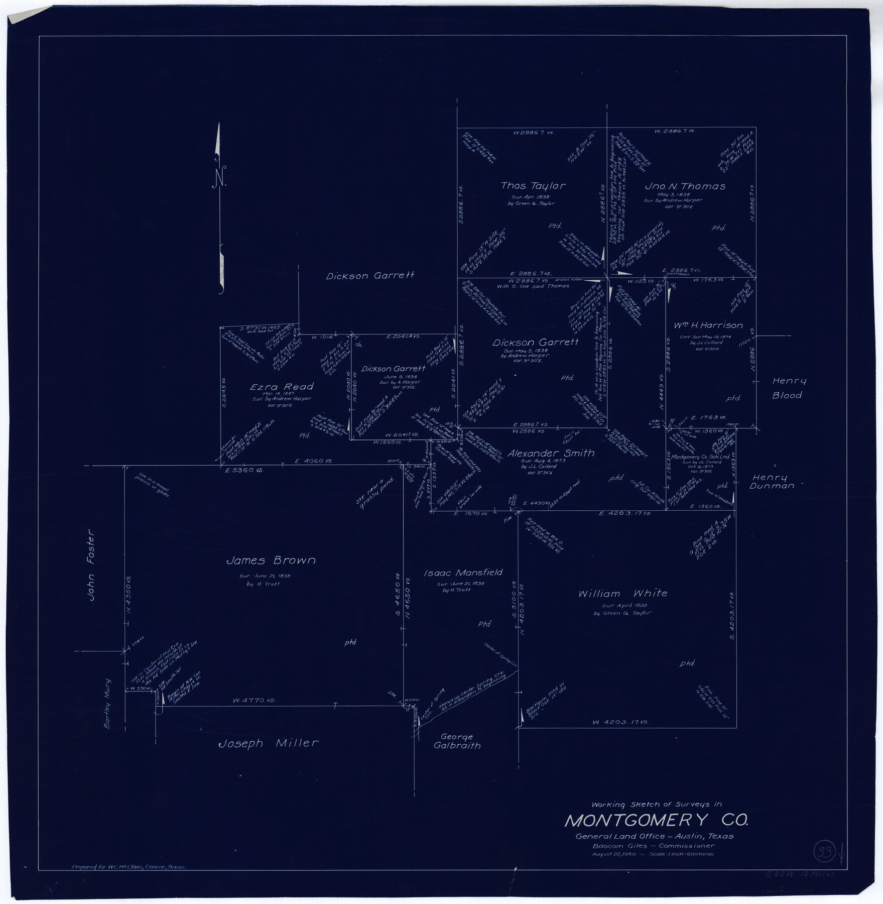 71140, Montgomery County Working Sketch 33, General Map Collection