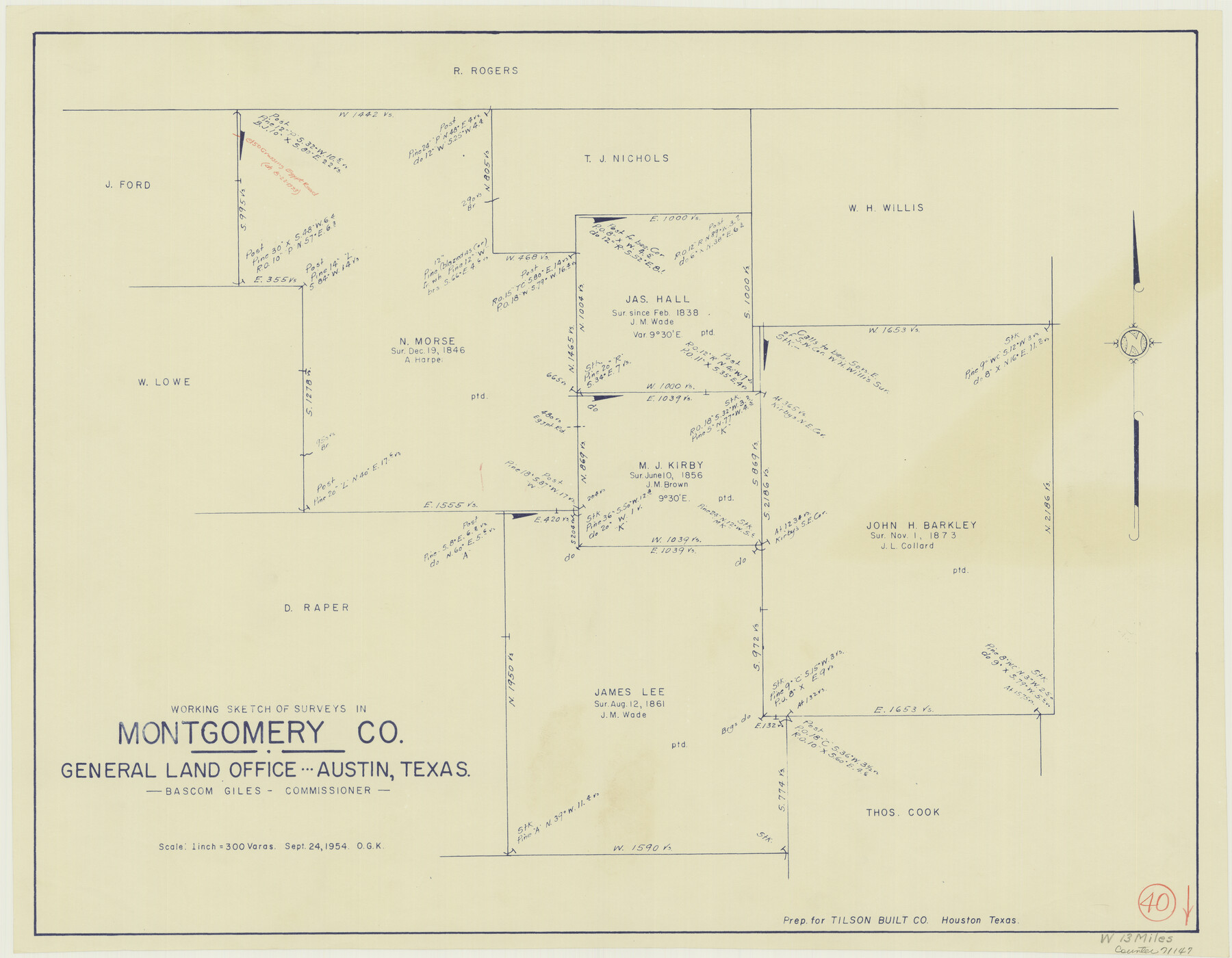 71147, Montgomery County Working Sketch 40, General Map Collection