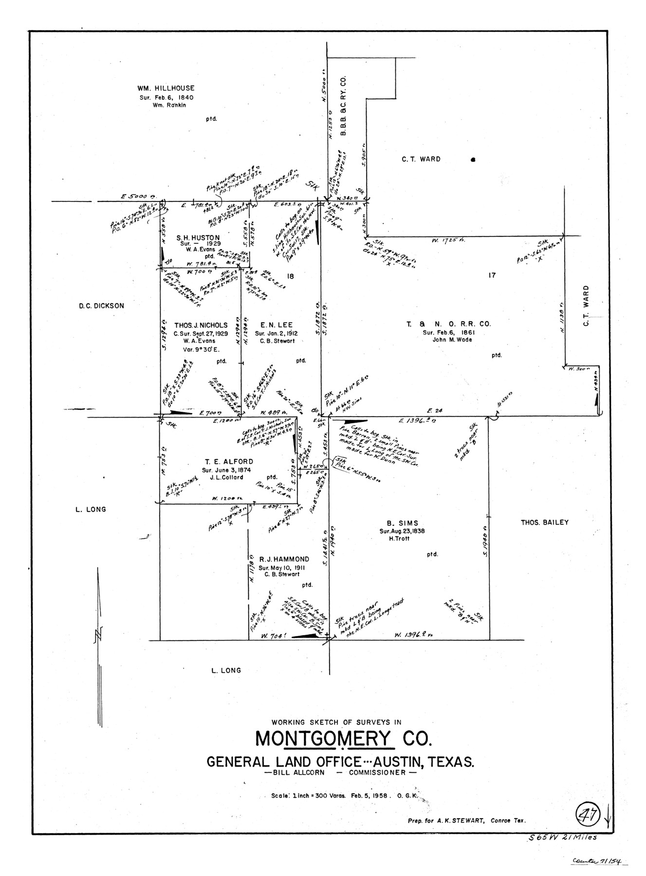 71154, Montgomery County Working Sketch 47, General Map Collection