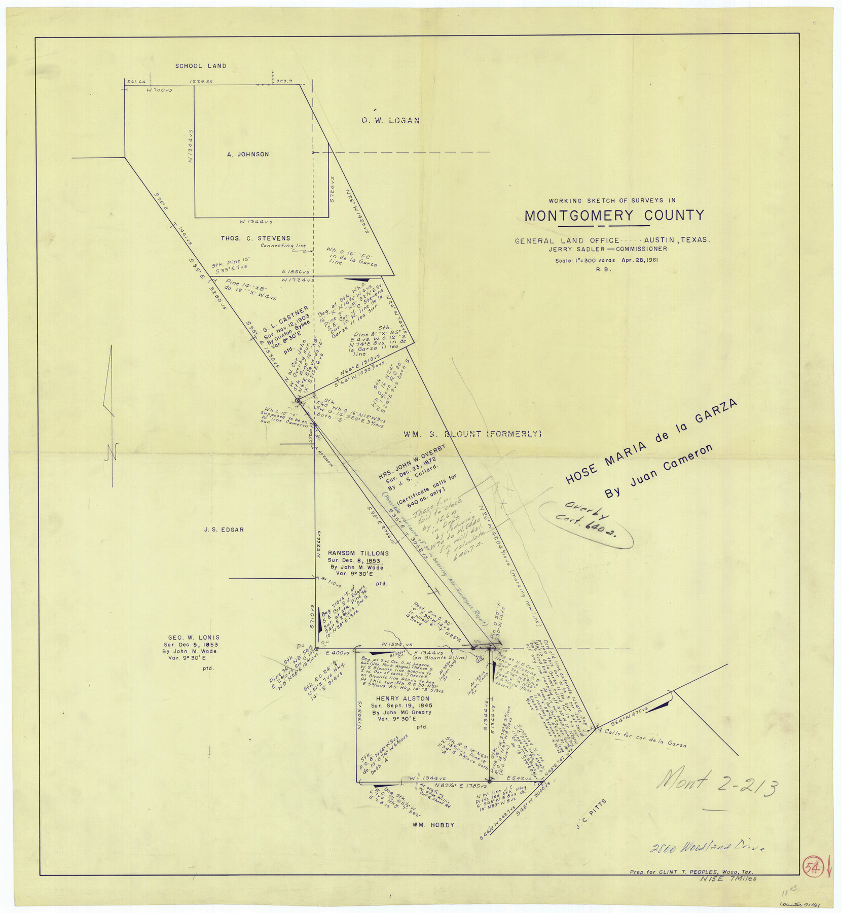 71161, Montgomery County Working Sketch 54, General Map Collection