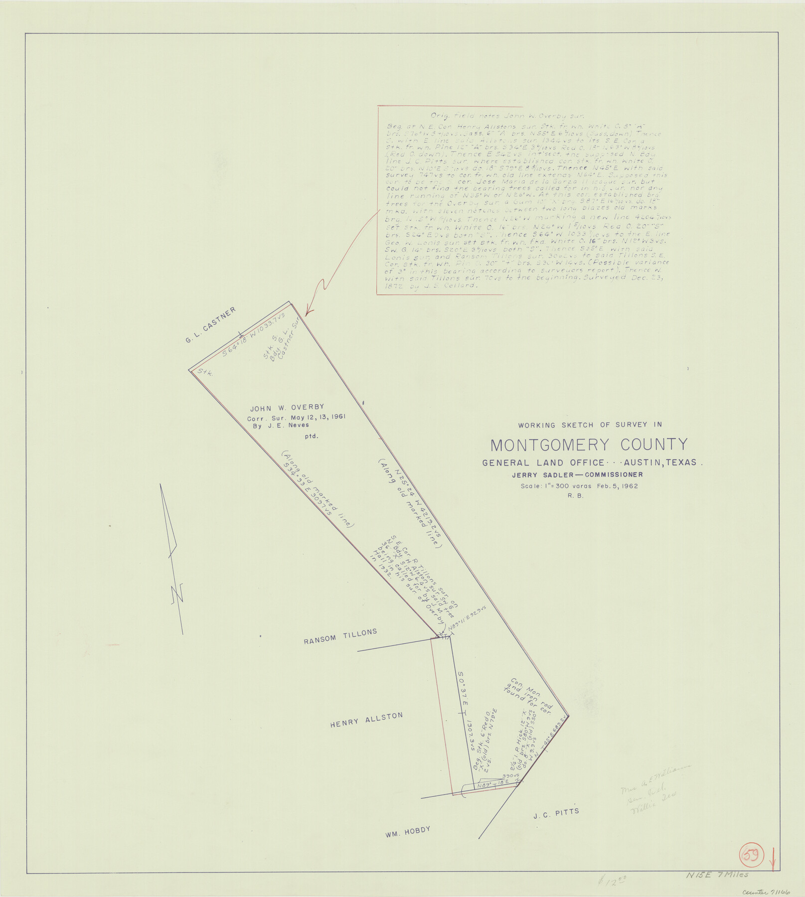 71166, Montgomery County Working Sketch 59, General Map Collection