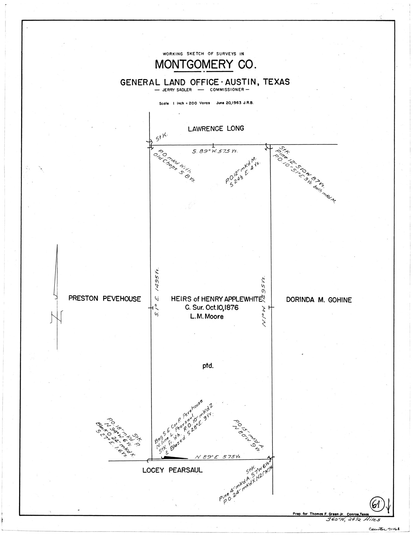 71168, Montgomery County Working Sketch 61, General Map Collection