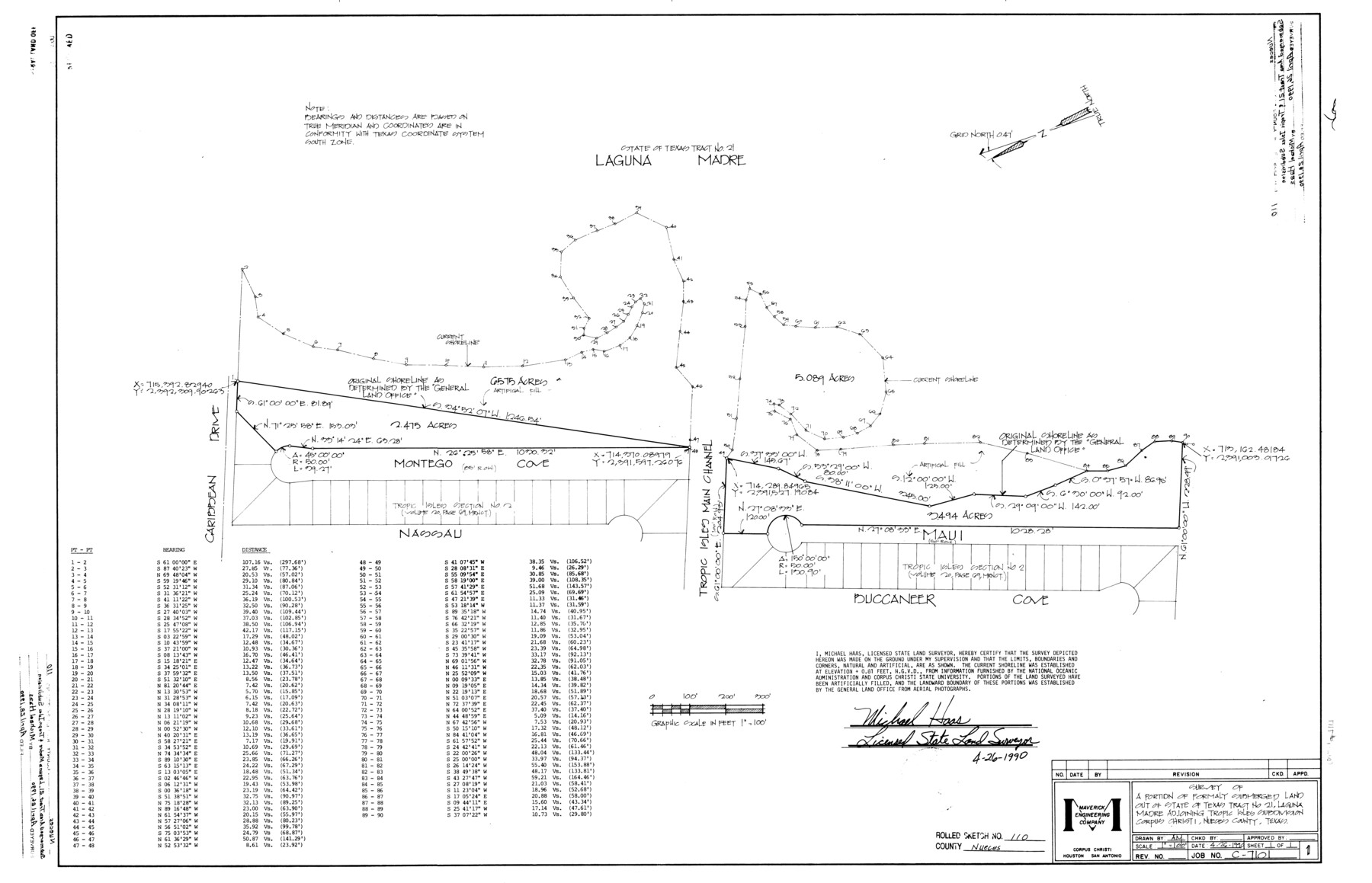 7117, Nueces County Rolled Sketch 110, General Map Collection