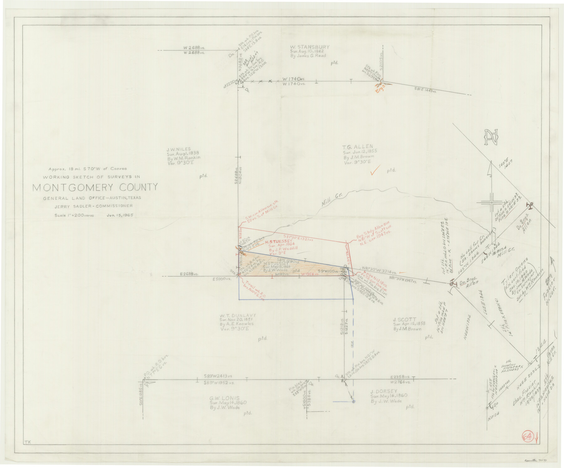 71171, Montgomery County Working Sketch 64, General Map Collection