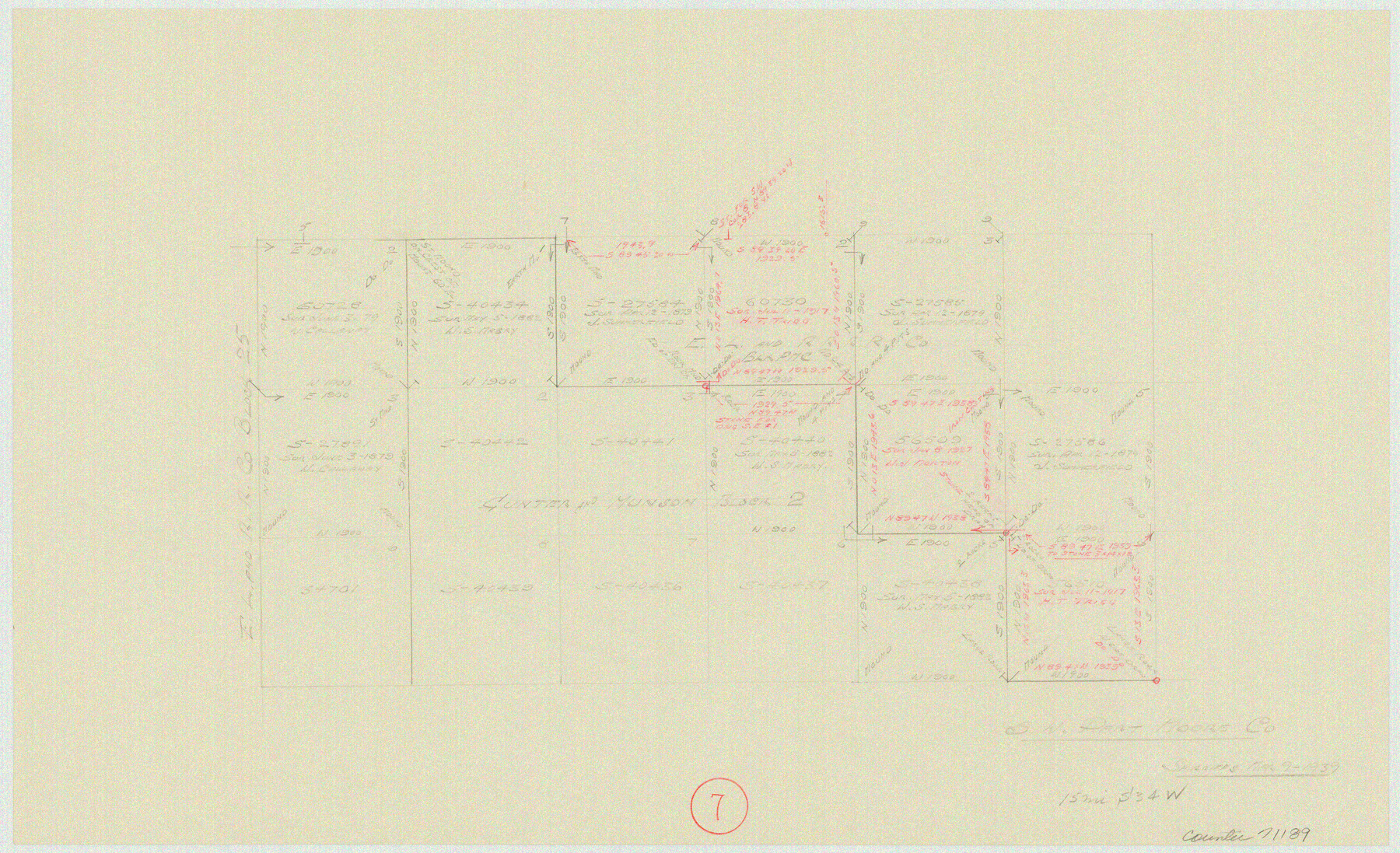 71189, Moore County Working Sketch 7, General Map Collection