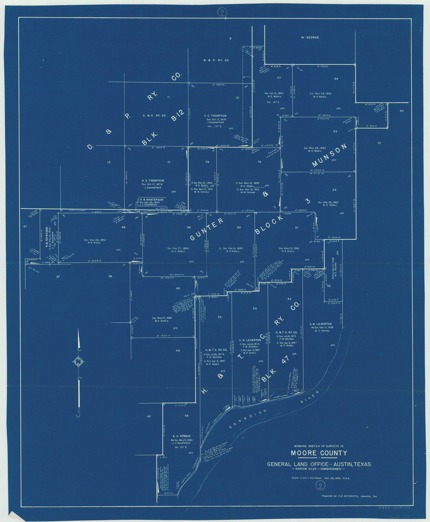 71191, Moore County Working Sketch 9, General Map Collection