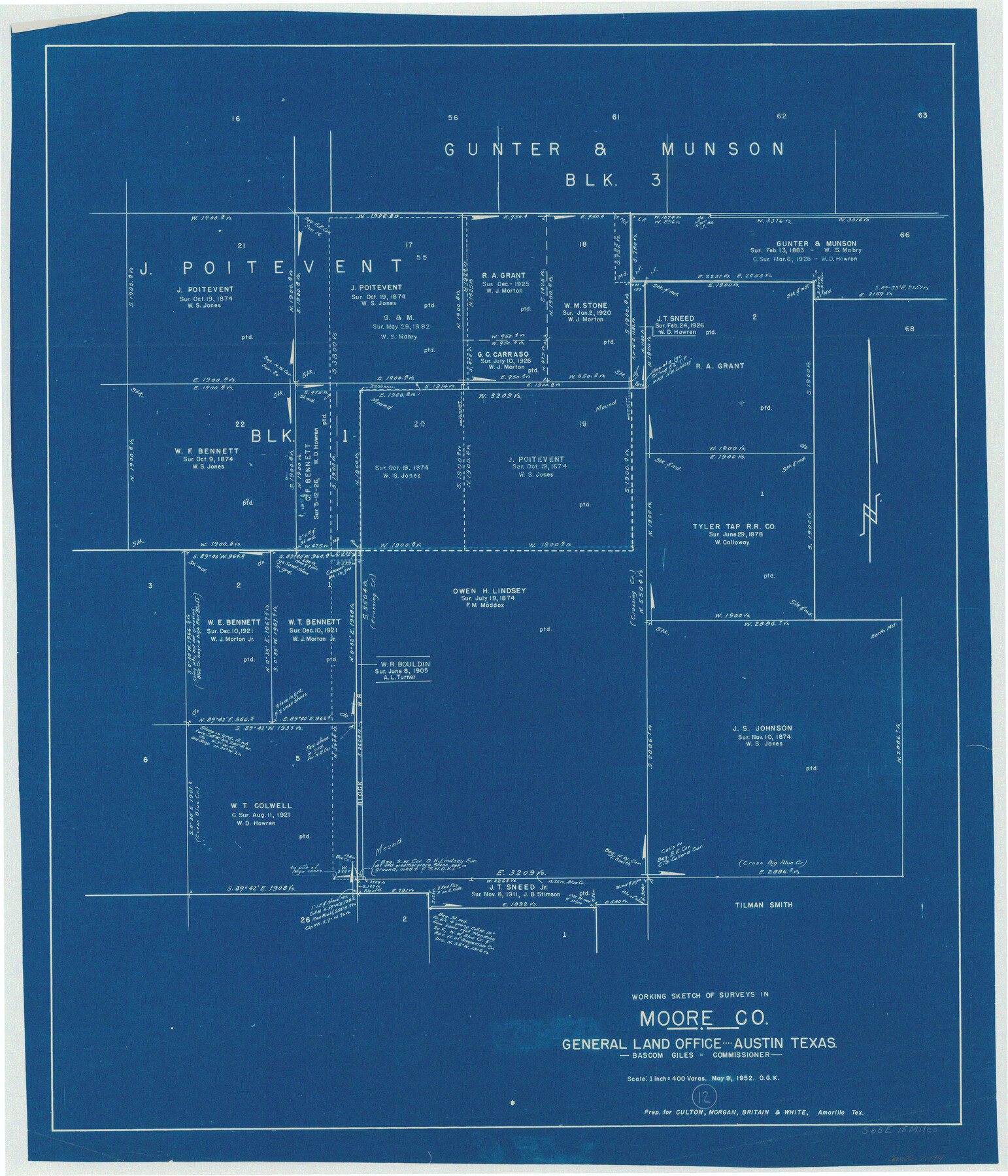 71194, Moore County Working Sketch 12, General Map Collection