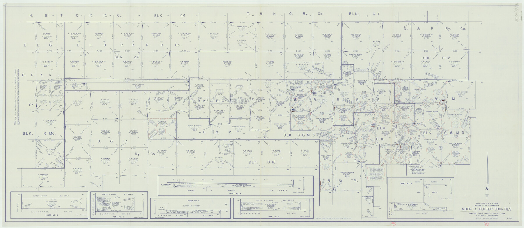 71195, Moore County Working Sketch 13, General Map Collection