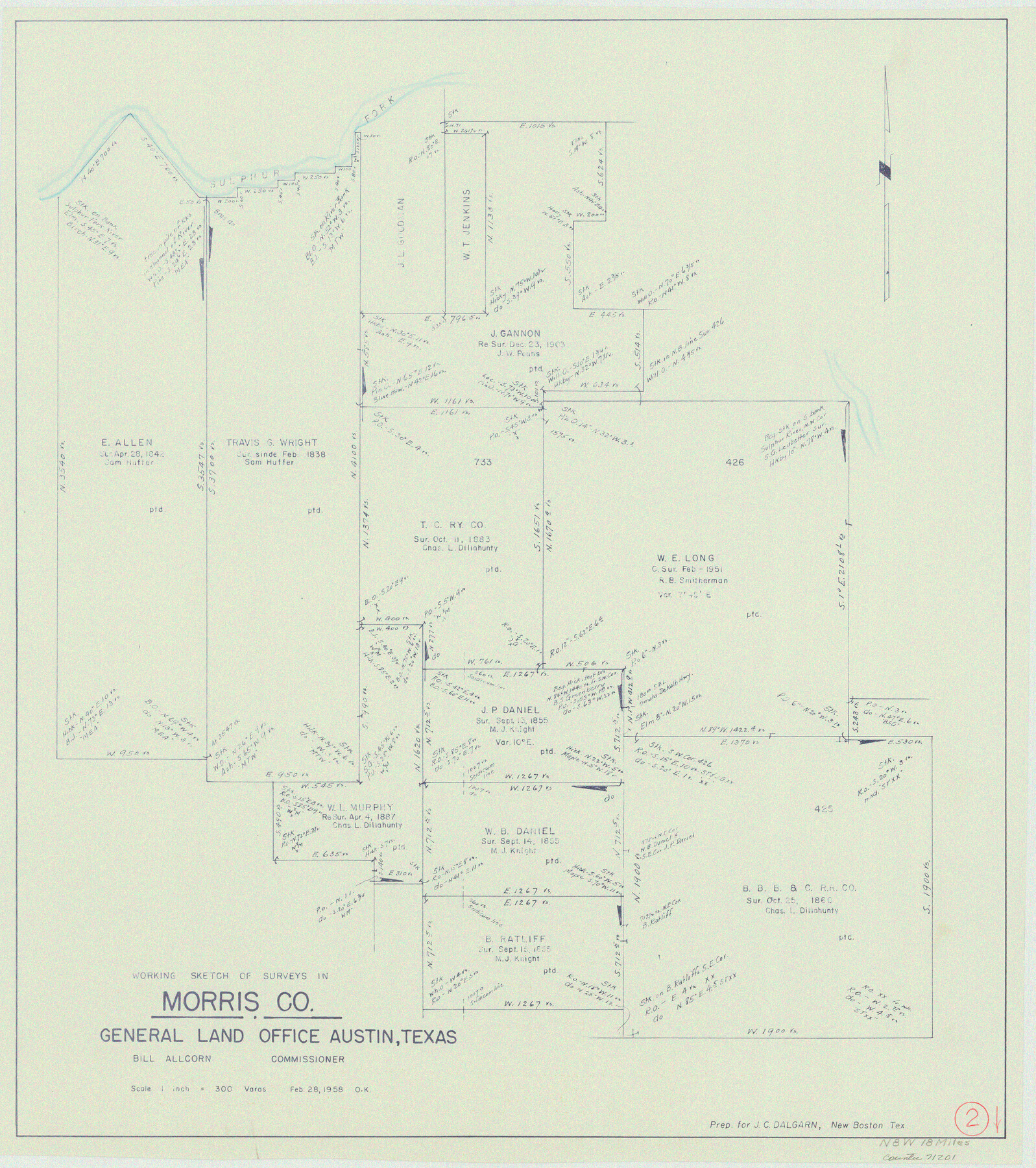 71201, Morris County Working Sketch 2, General Map Collection