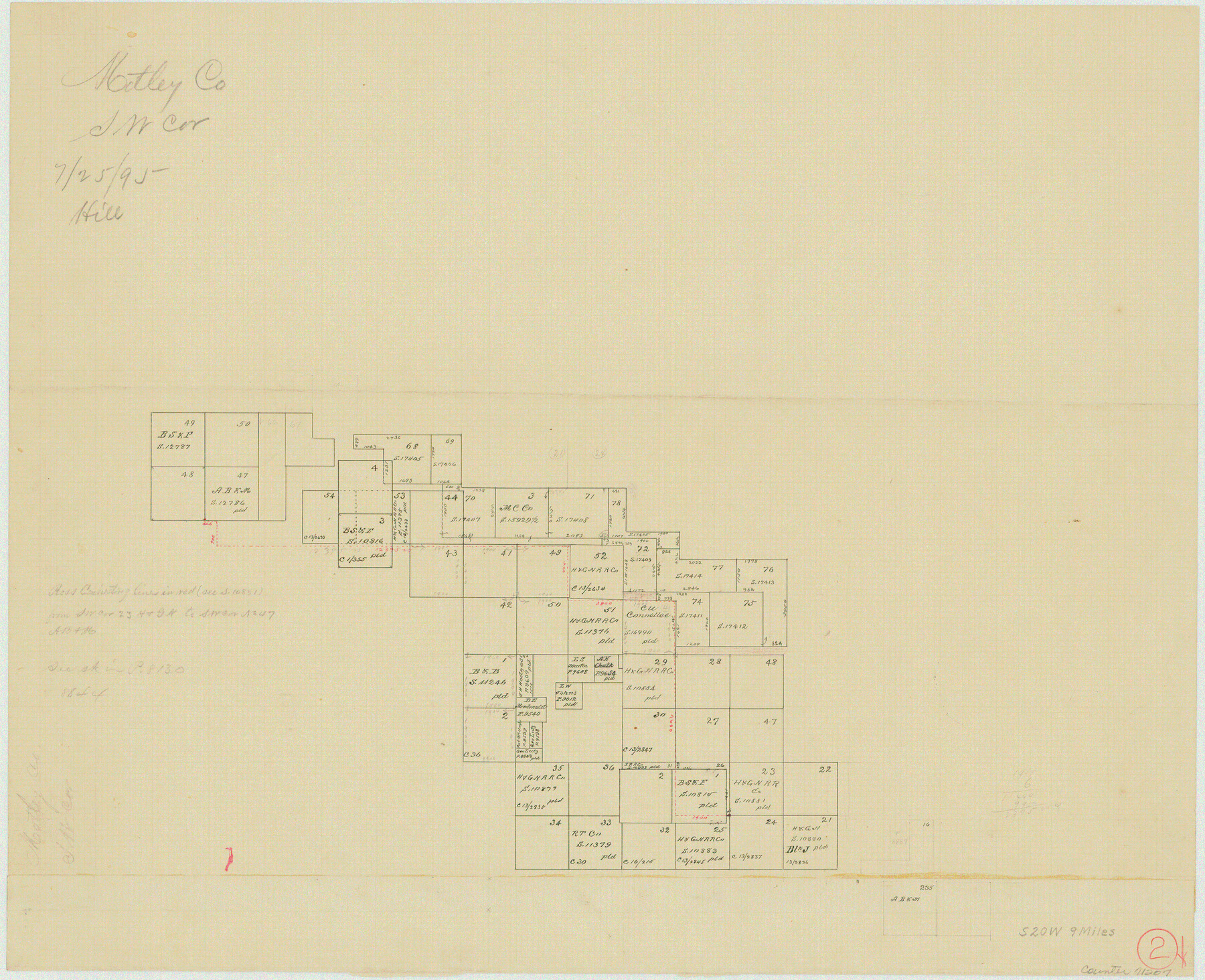 71207, Motley County Working Sketch 2, General Map Collection