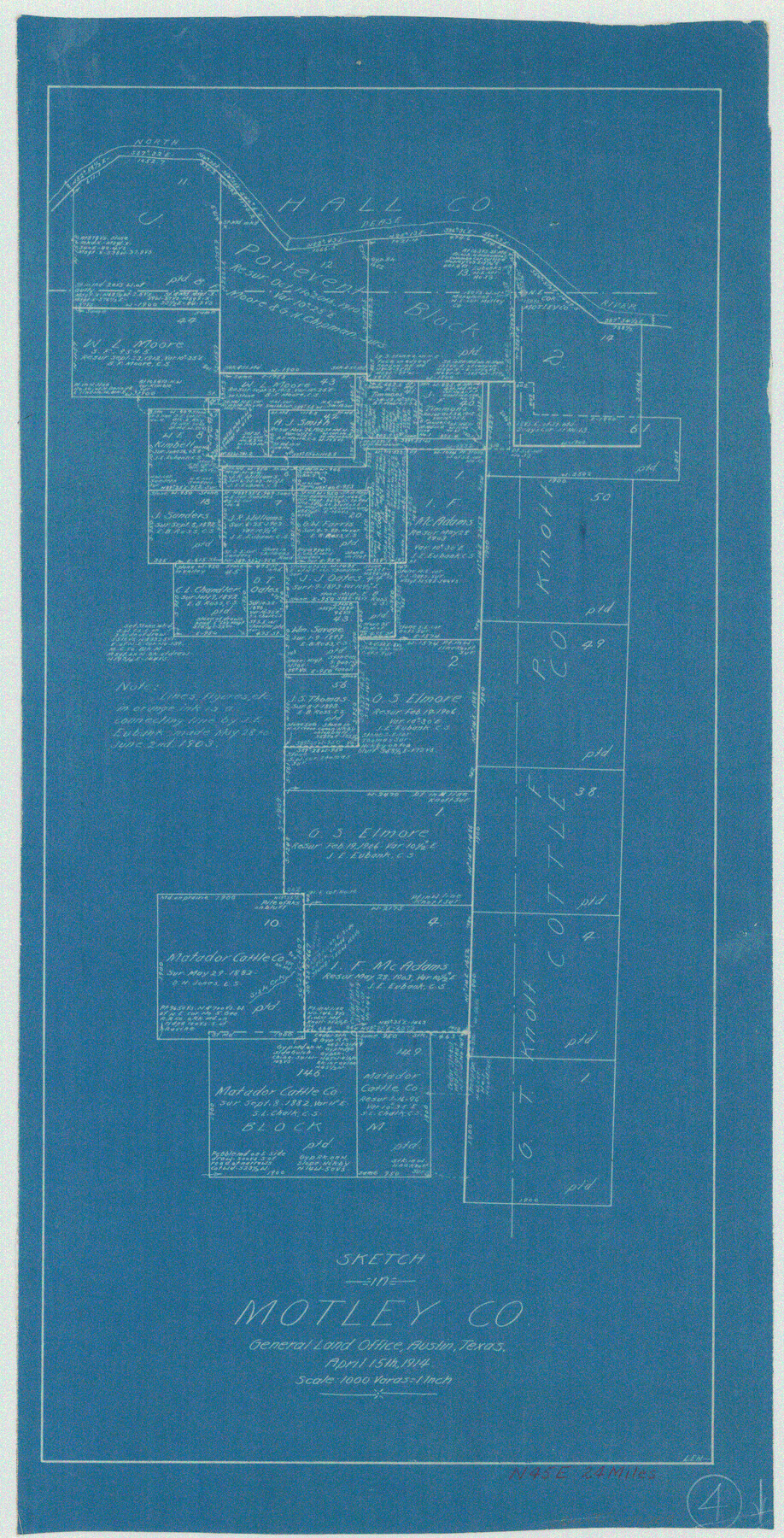 71209, Motley County Working Sketch 4, General Map Collection