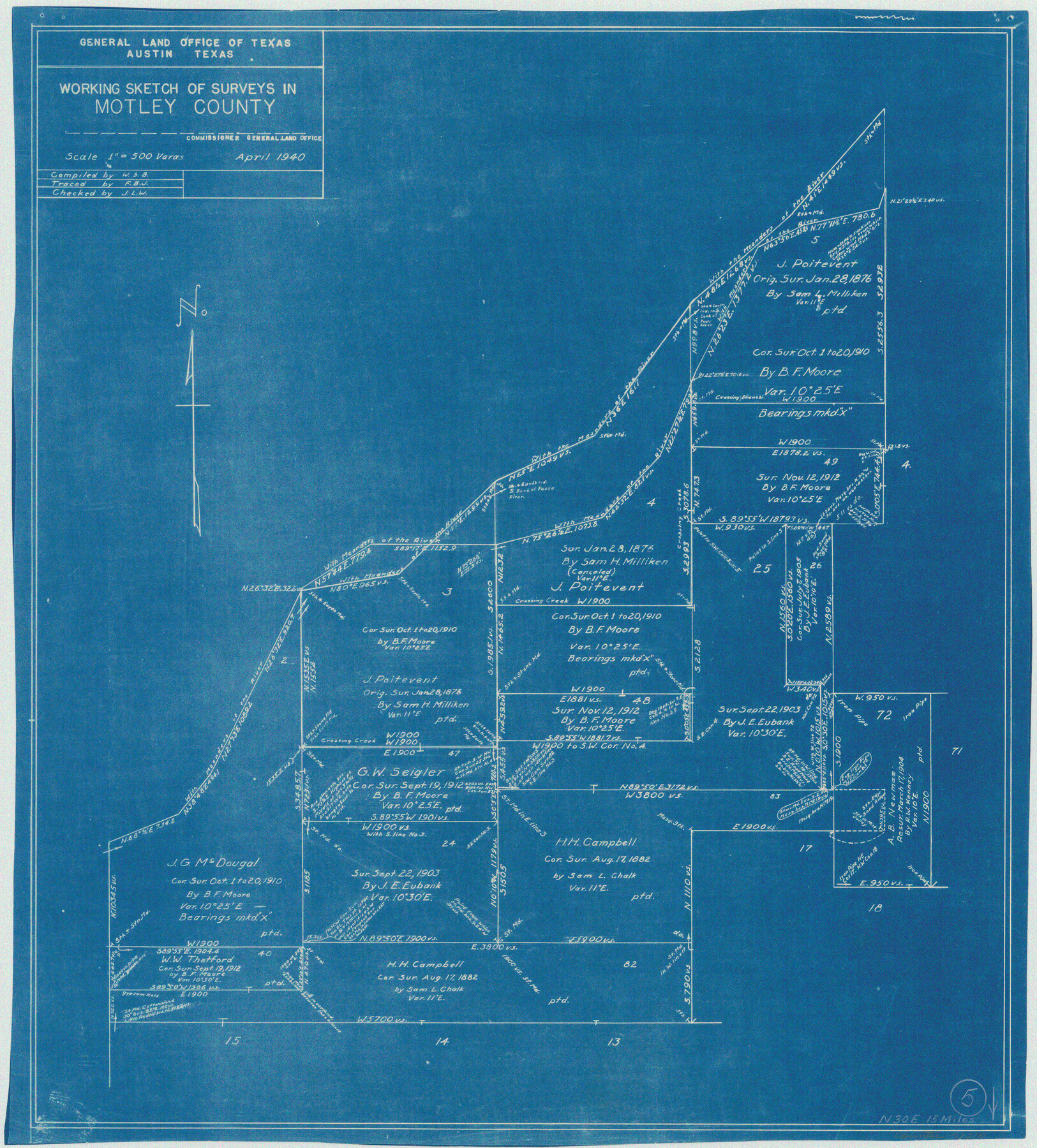 71210, Motley County Working Sketch 5, General Map Collection