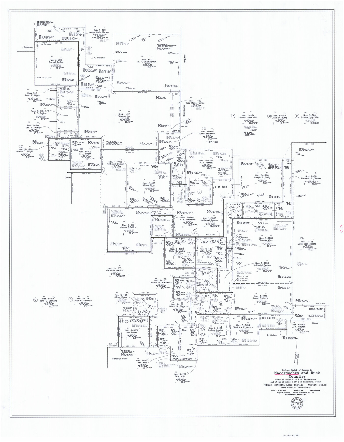 71228, Nacogdoches County Working Sketch 12, General Map Collection
