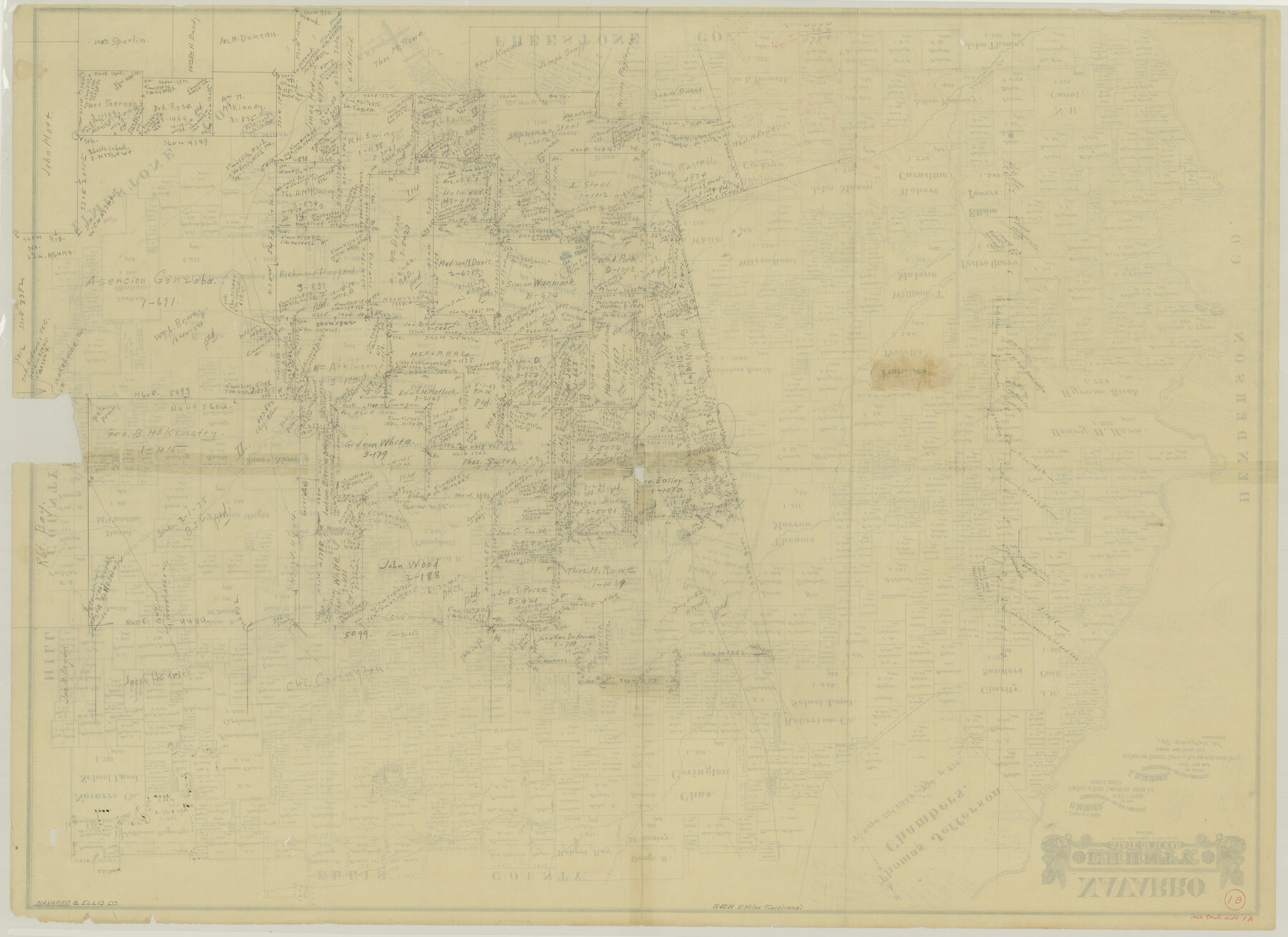 71230, Navarro County Working Sketch 1b, General Map Collection