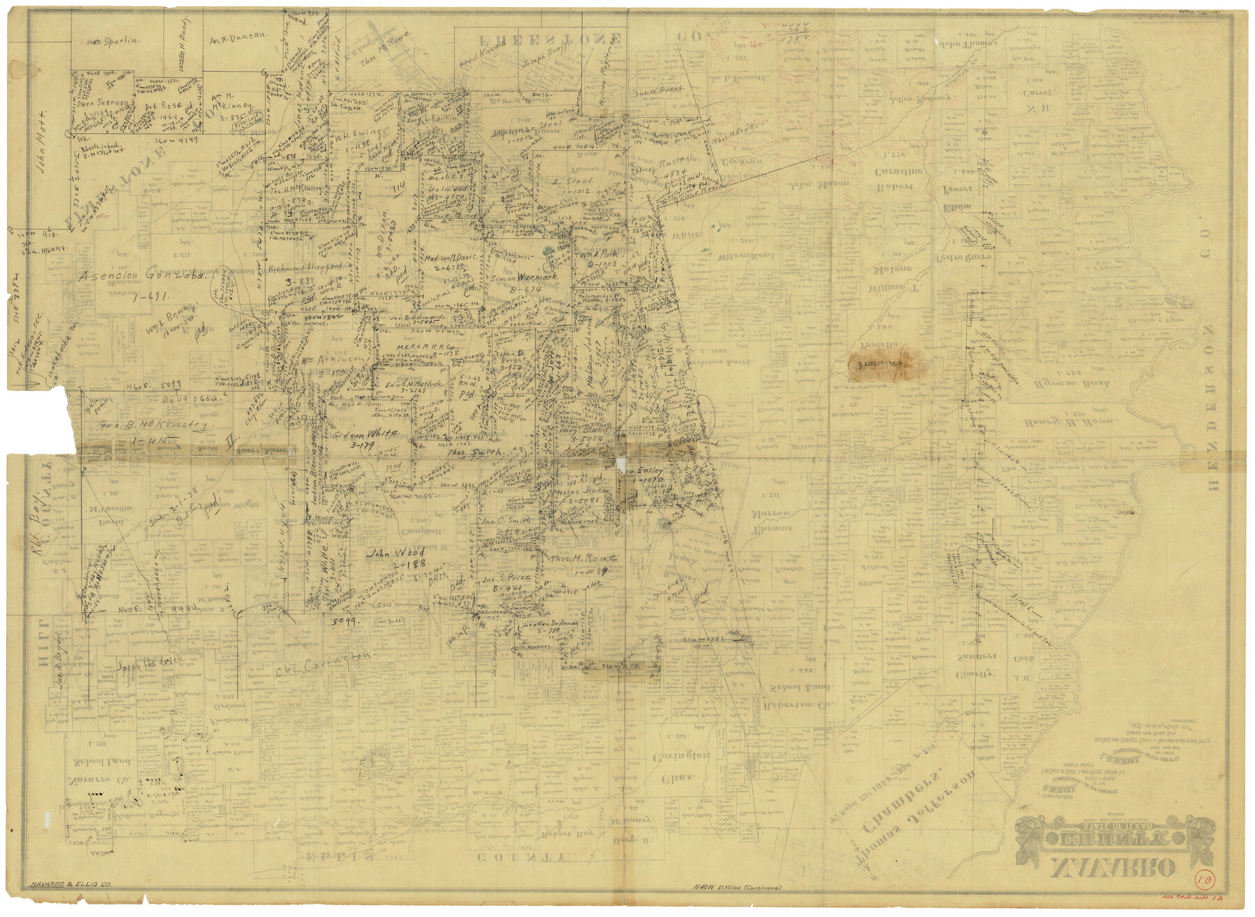 71230, Navarro County Working Sketch 1b, General Map Collection
