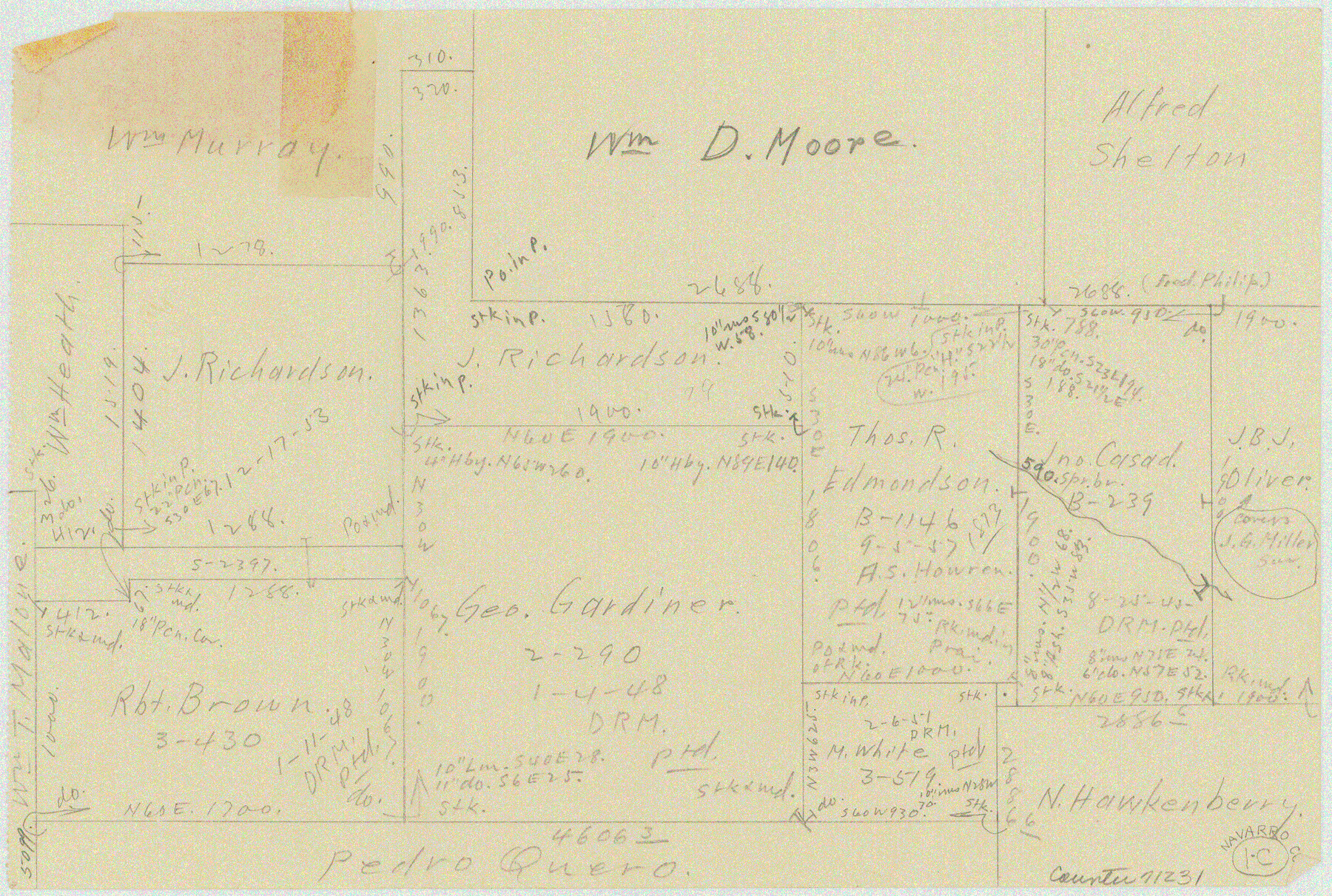 71231, Navarro County Working Sketch 1c, General Map Collection