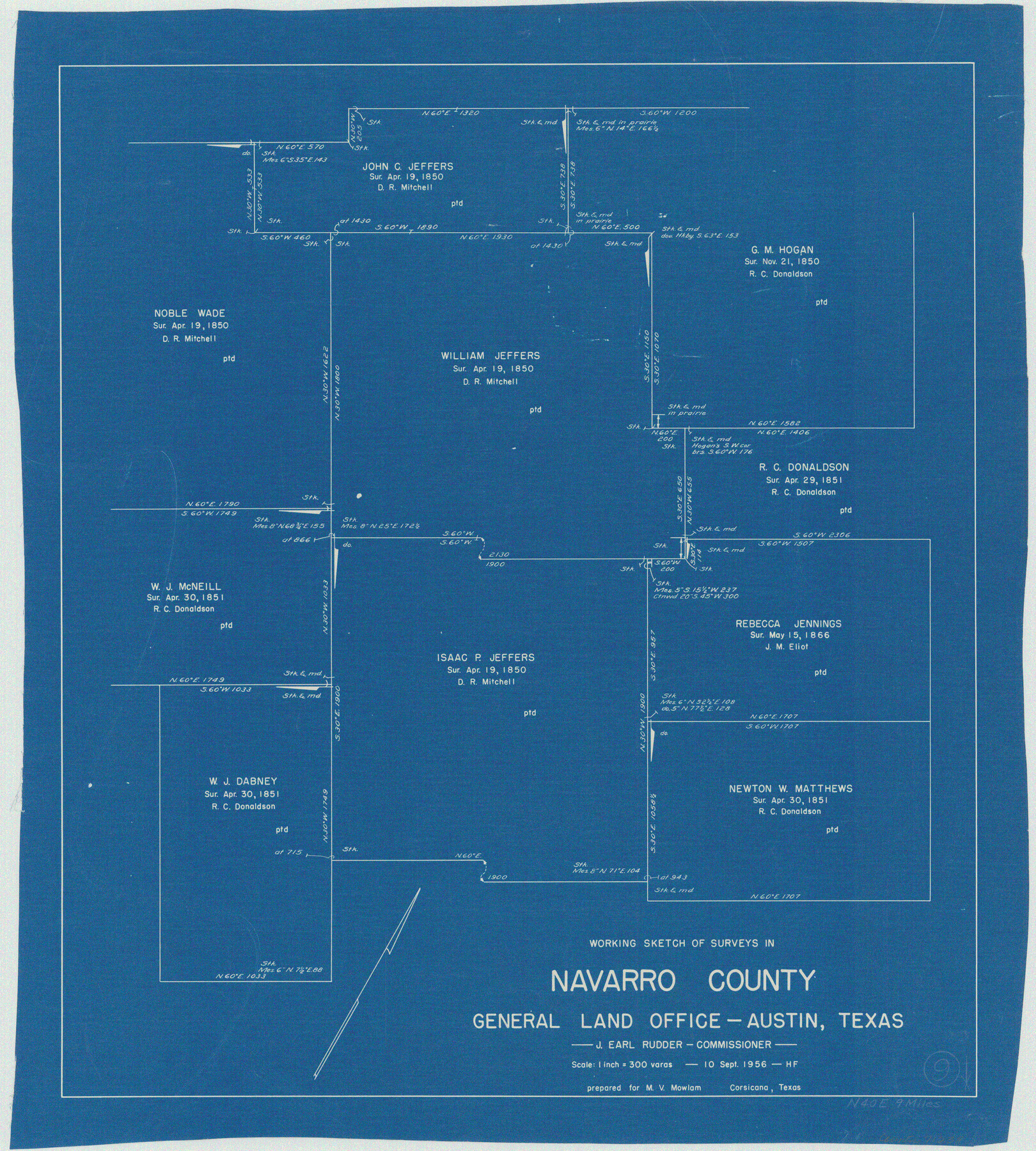 71239, Navarro County Working Sketch 9, General Map Collection