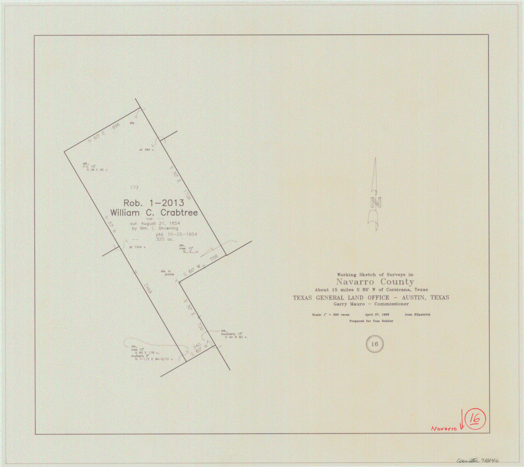 71246, Navarro County Working Sketch 16, General Map Collection
