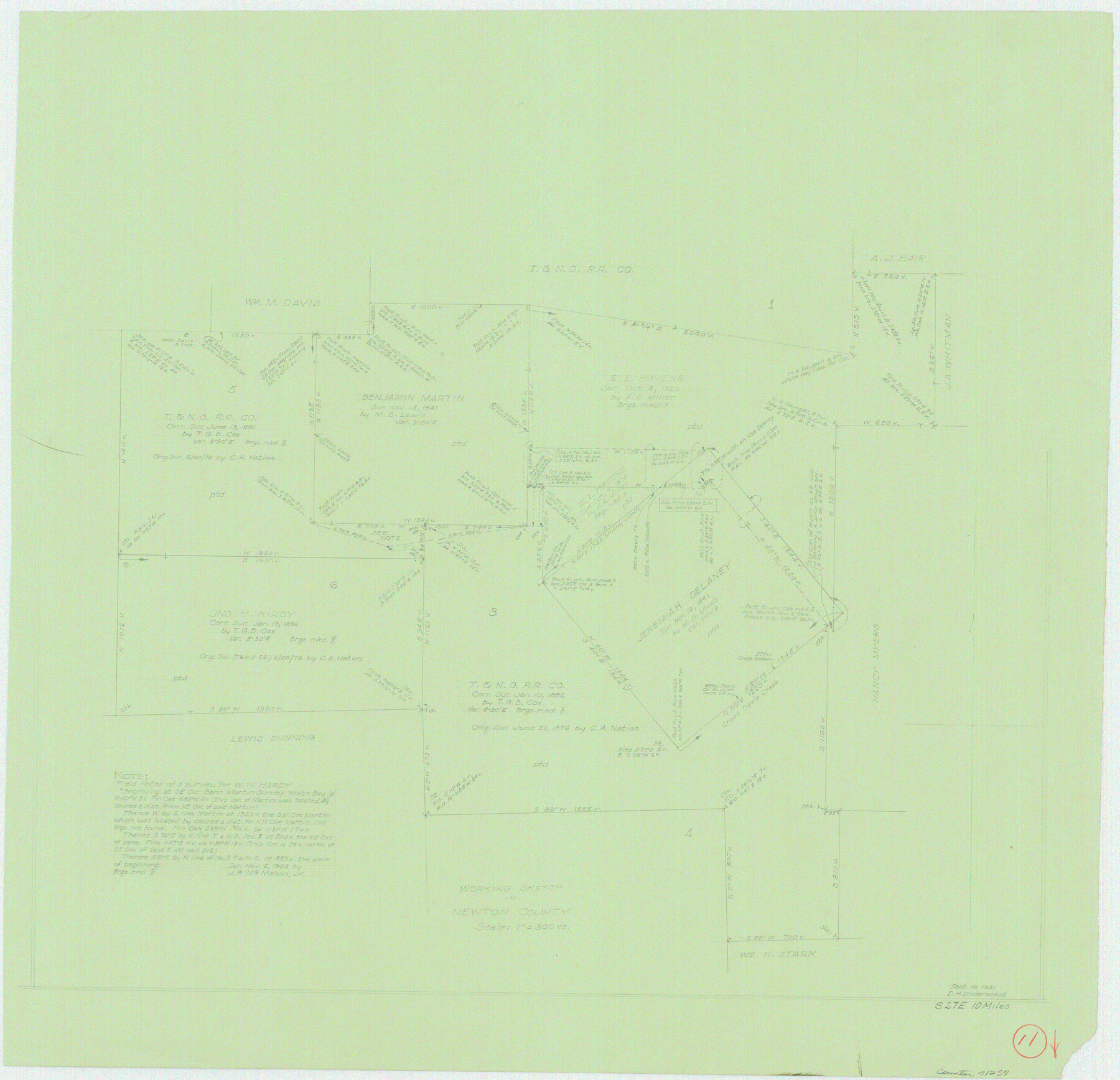 71257, Newton County Working Sketch 11, General Map Collection