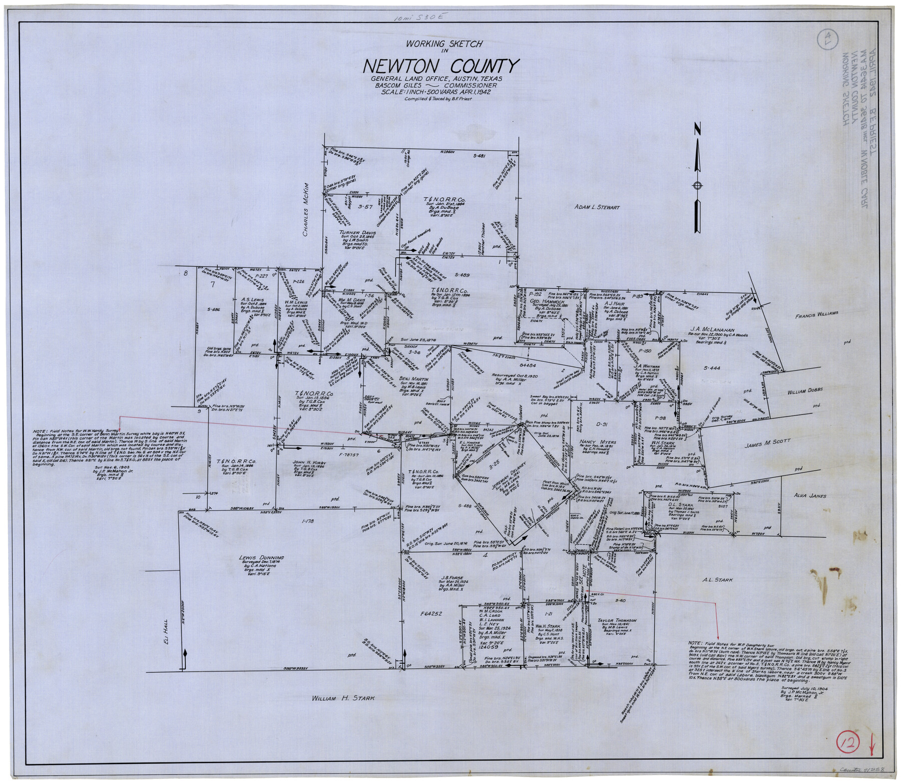 71258, Newton County Working Sketch 12, General Map Collection
