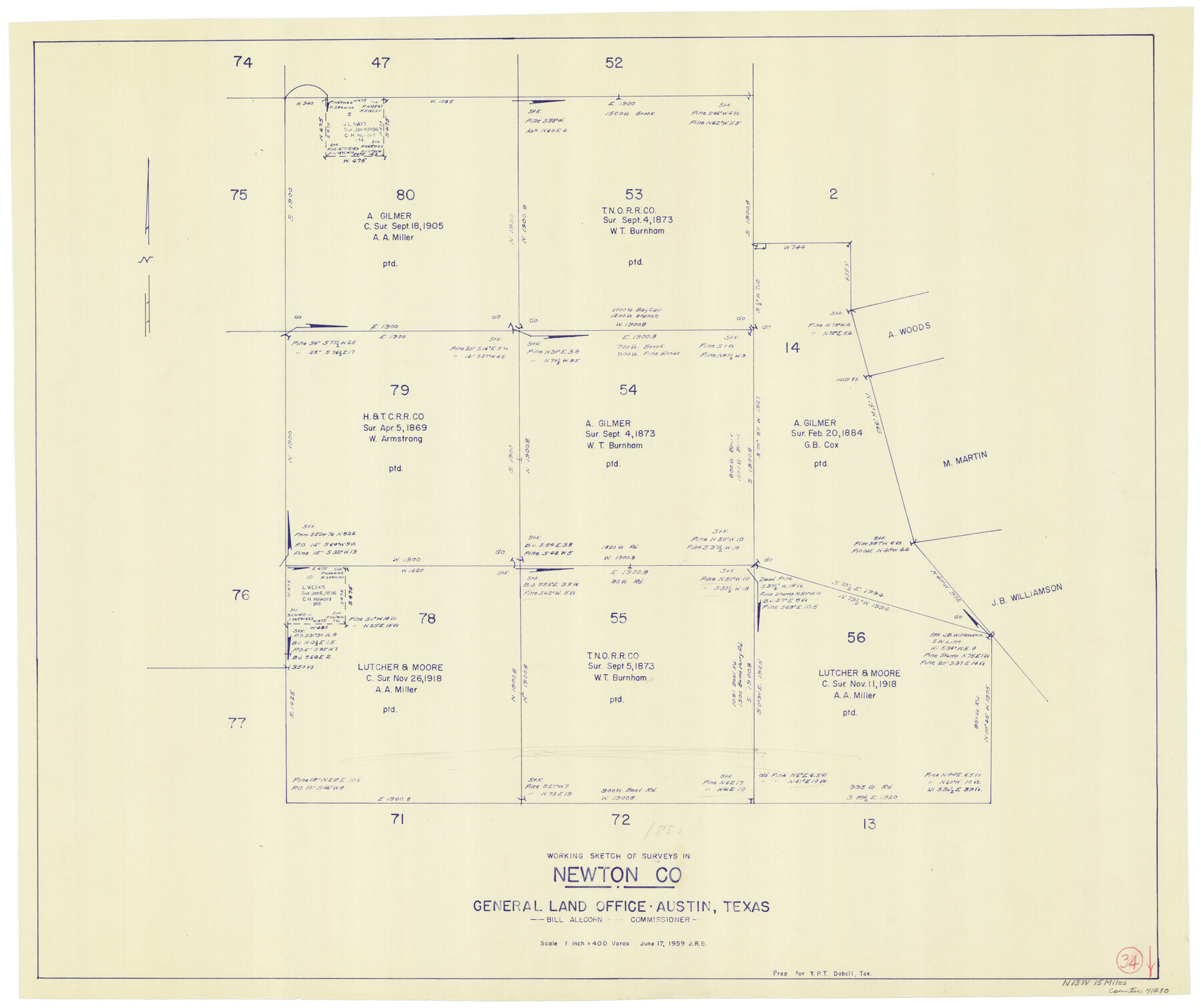 71280, Newton County Working Sketch 34, General Map Collection
