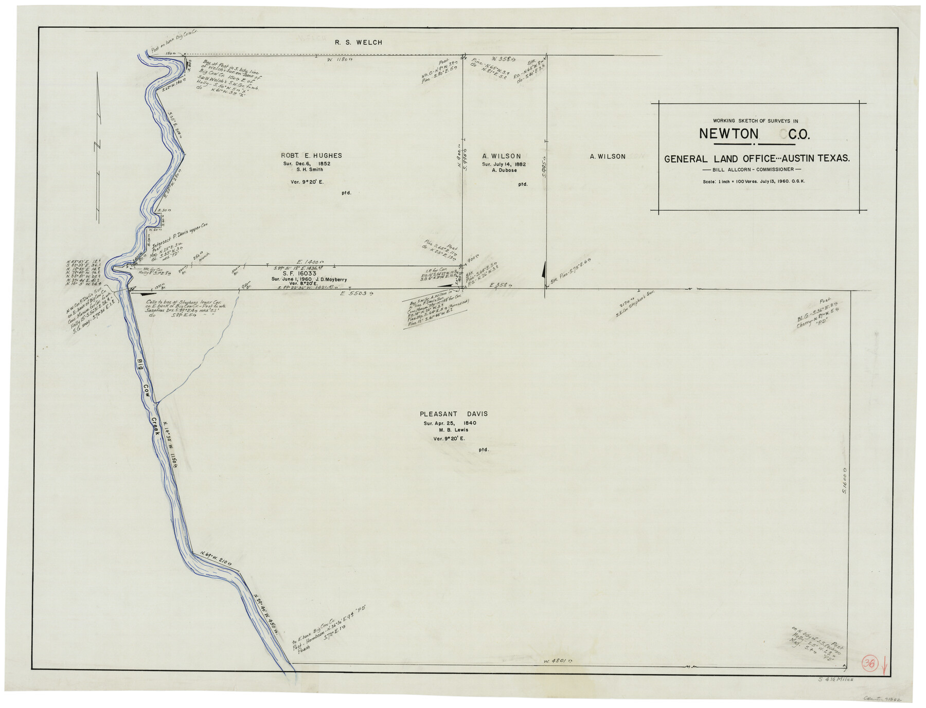 71282, Newton County Working Sketch 36, General Map Collection
