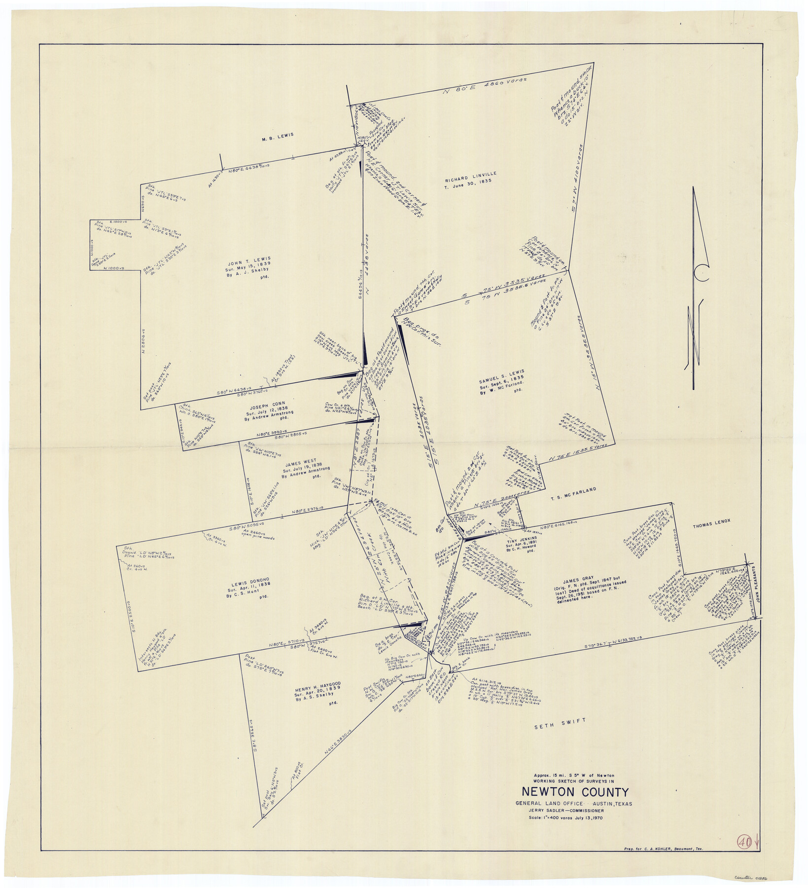 71286, Newton County Working Sketch 40, General Map Collection