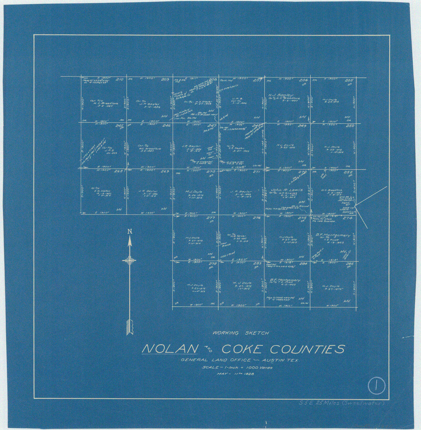 71292, Nolan County Working Sketch 1, General Map Collection