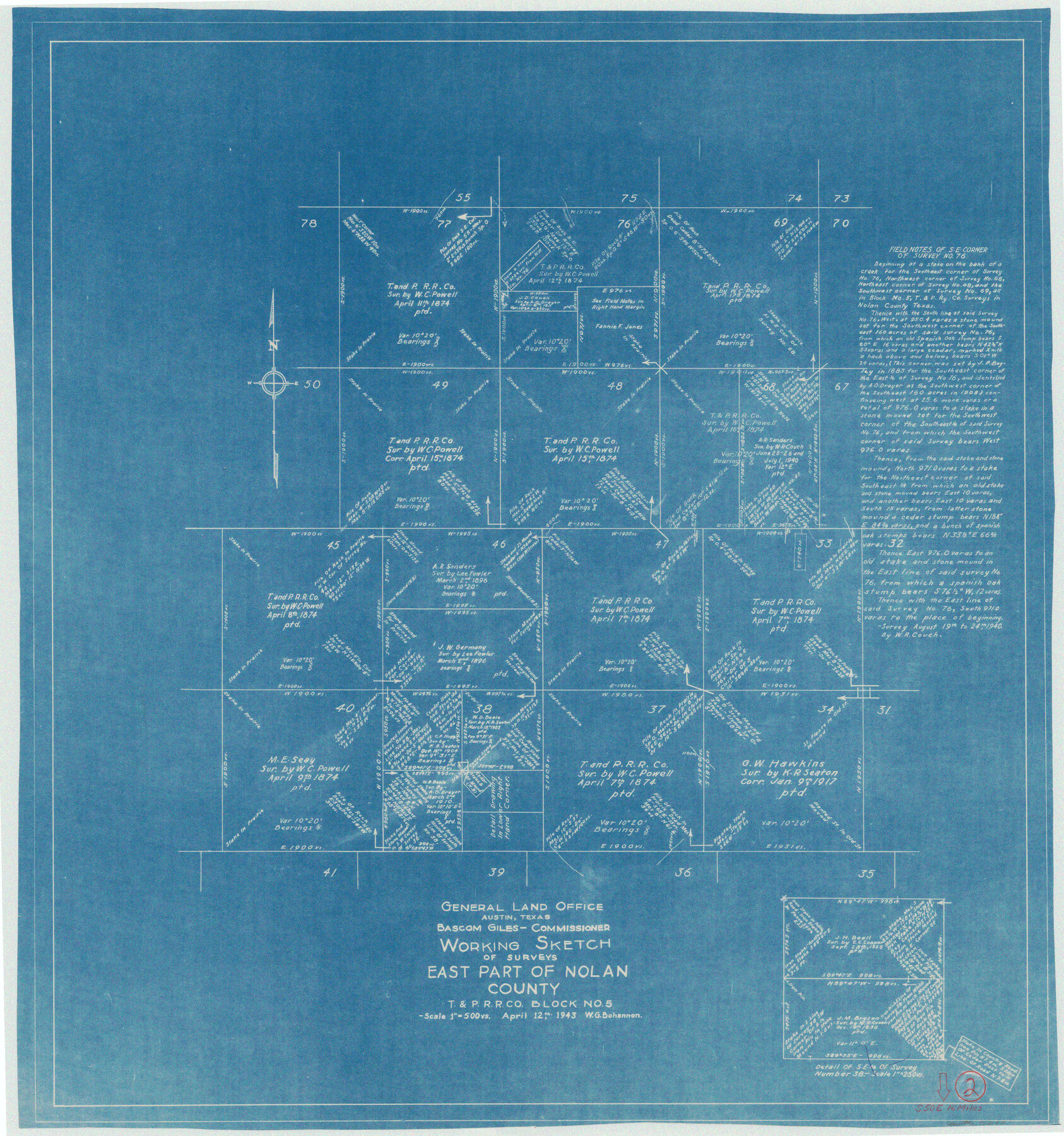 71293, Nolan County Working Sketch 2, General Map Collection