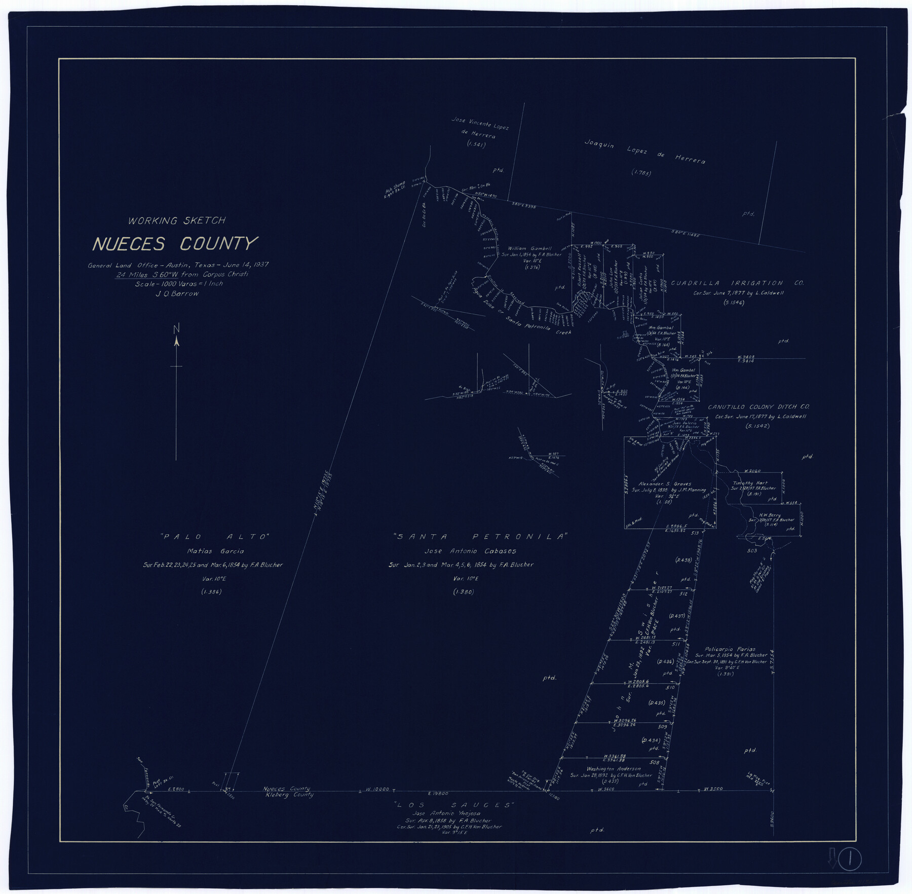 71303, Nueces County Working Sketch 1, General Map Collection