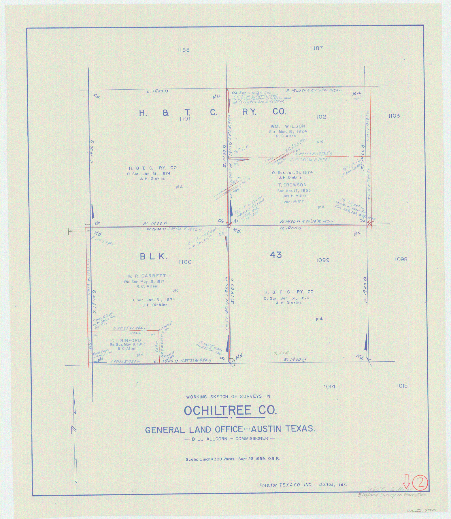 71315, Ochiltree County Working Sketch 2, General Map Collection