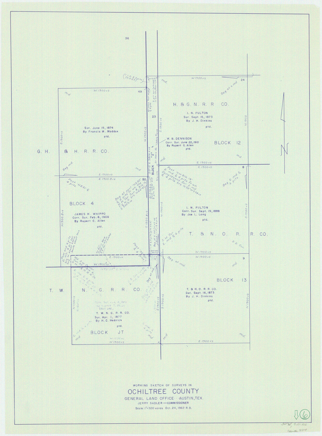 71319, Ochiltree County Working Sketch 6, General Map Collection