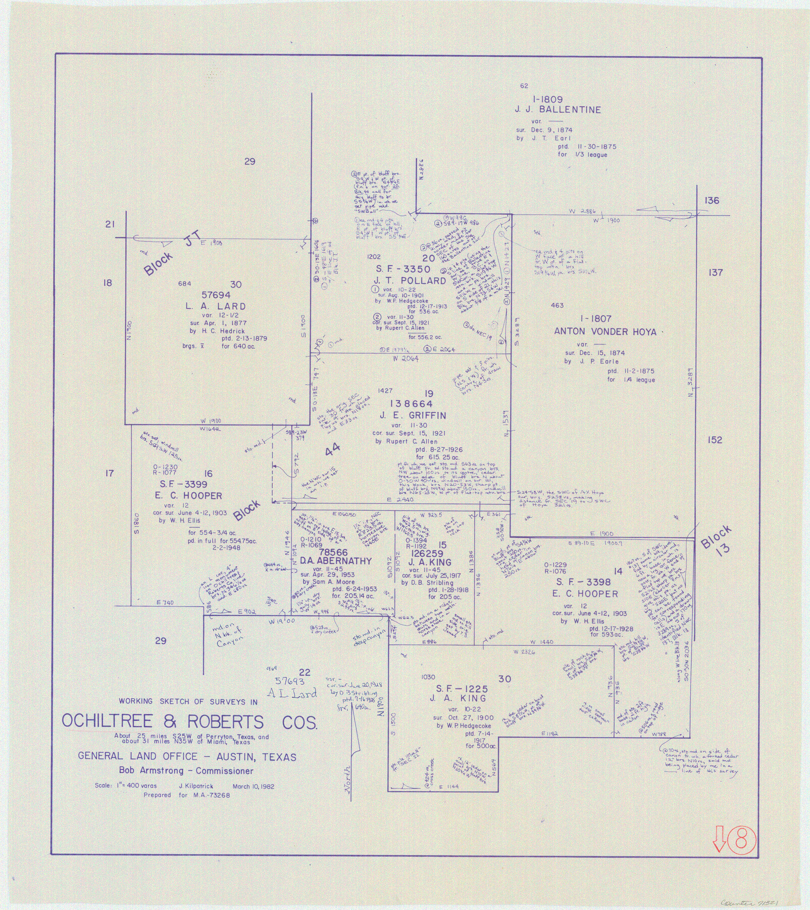 71321, Ochiltree County Working Sketch 8, General Map Collection