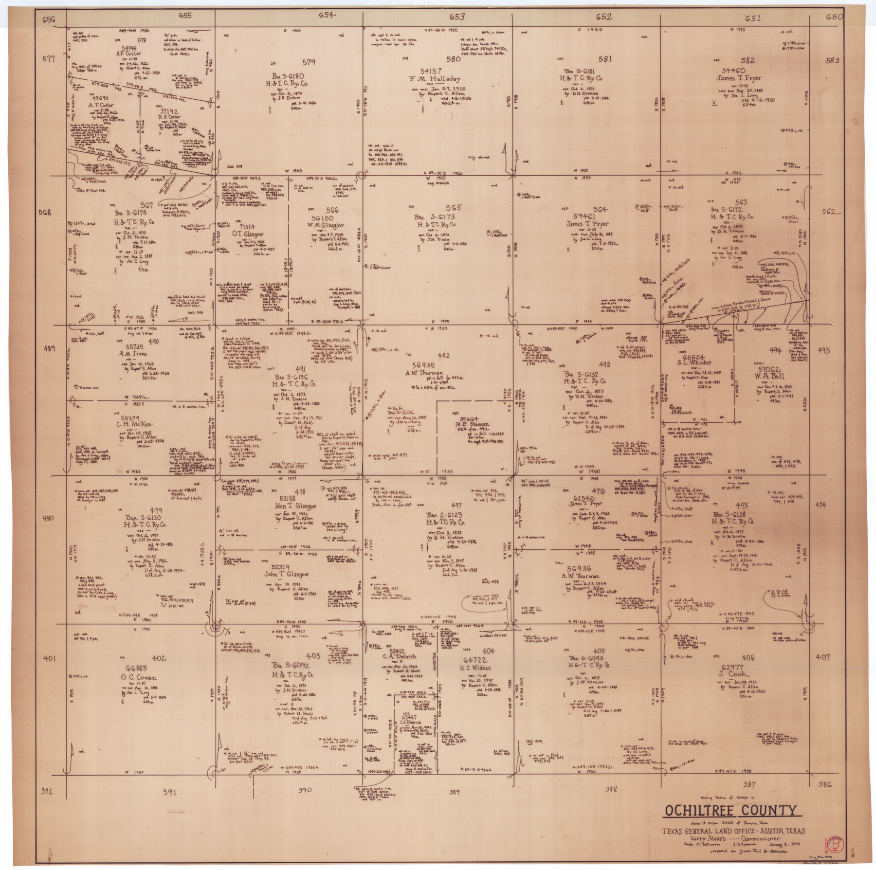 71322, Ochiltree County Working Sketch 9, General Map Collection