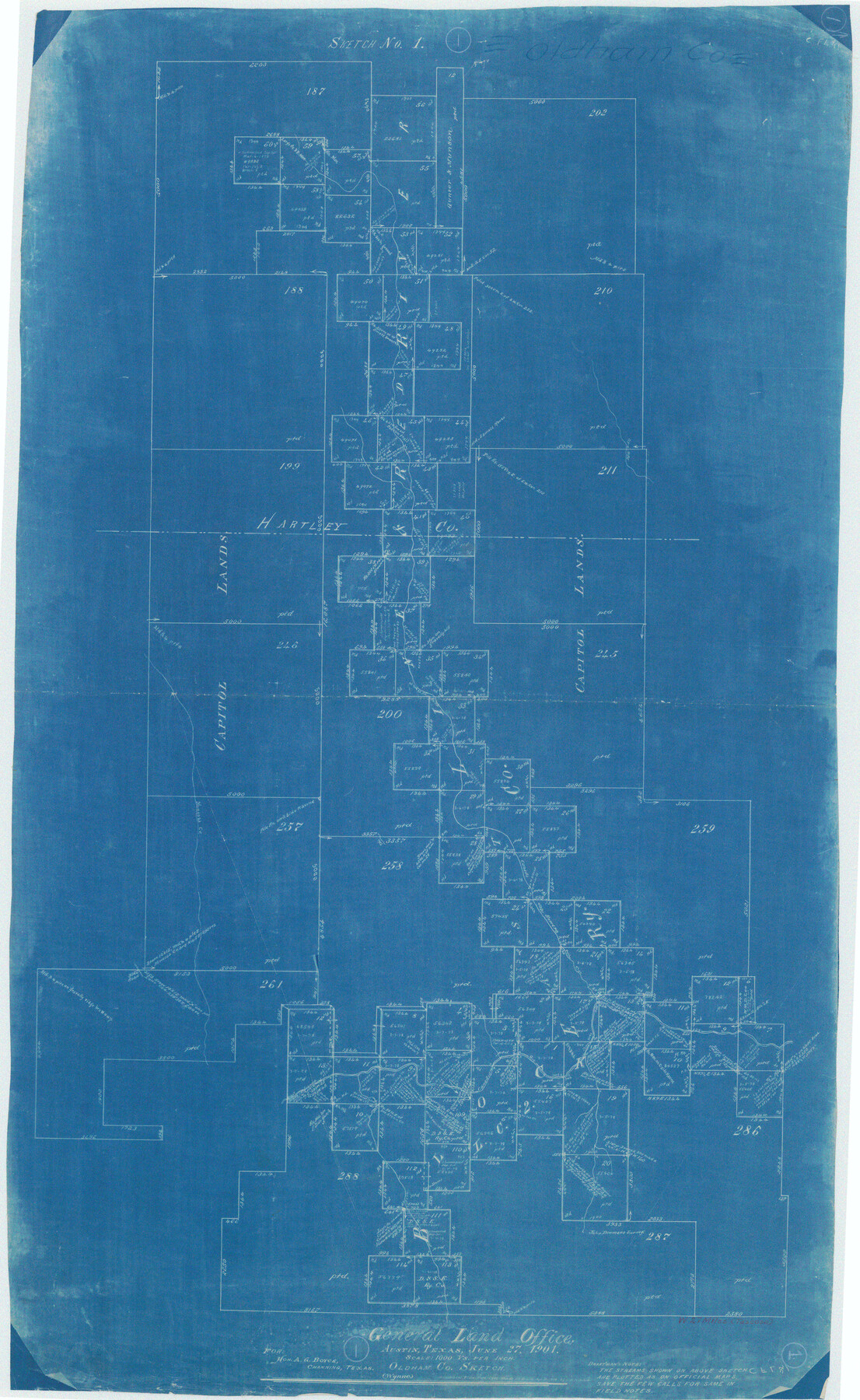 71323, Oldham County Working Sketch 1, General Map Collection