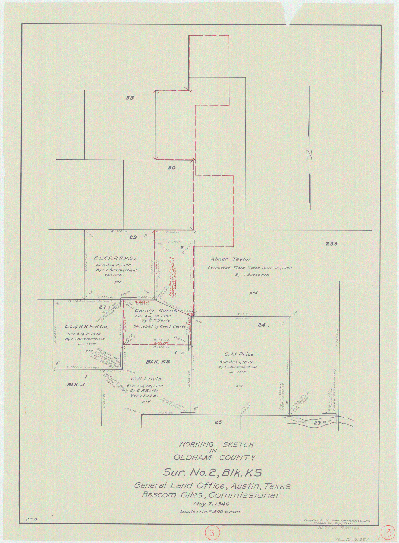 71325, Oldham County Working Sketch 3, General Map Collection