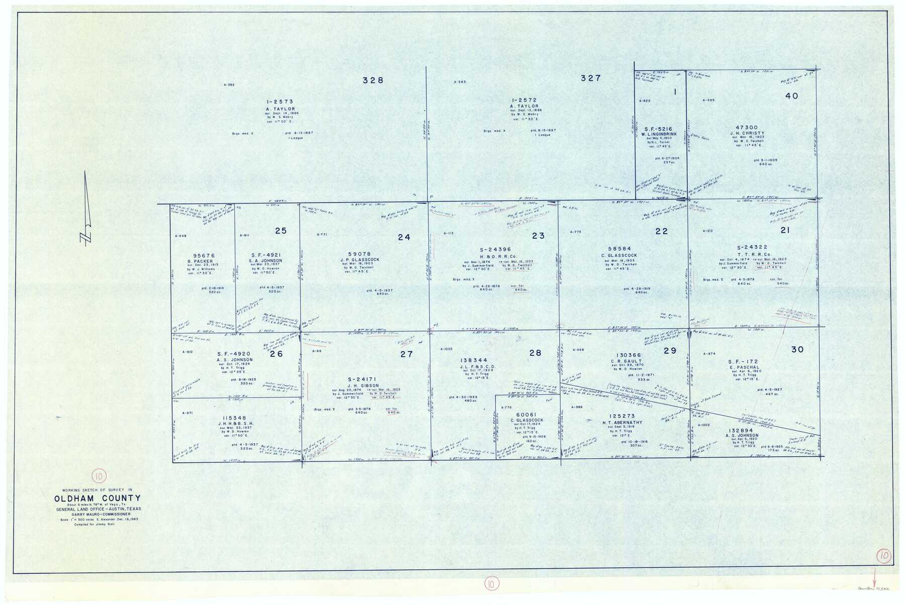 71332, Oldham County Working Sketch 10, General Map Collection