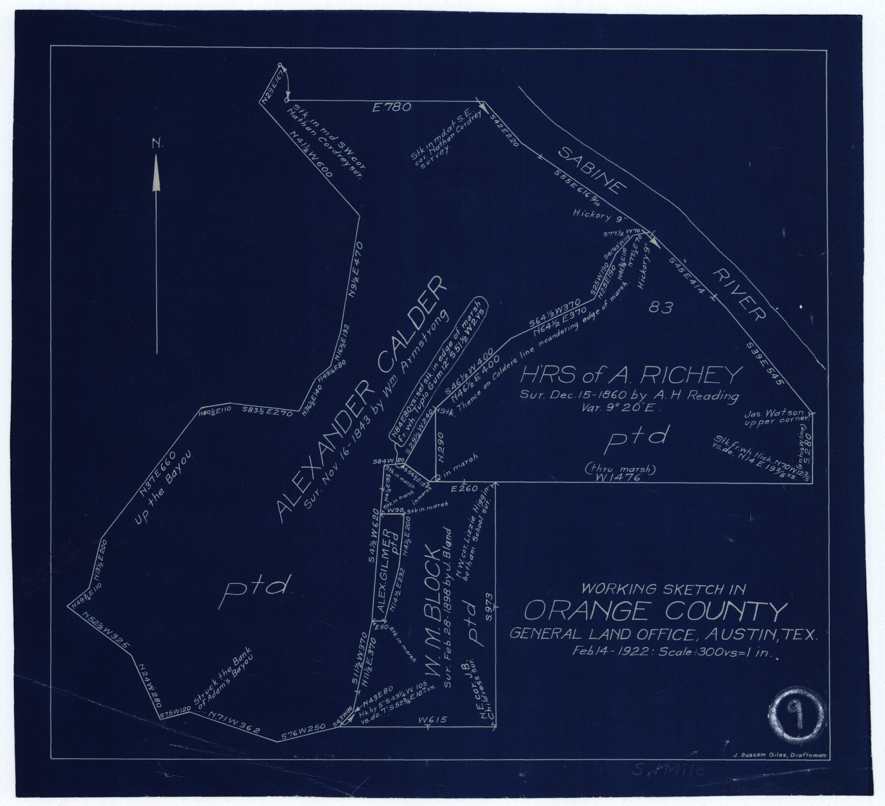 71341, Orange County Working Sketch 9, General Map Collection