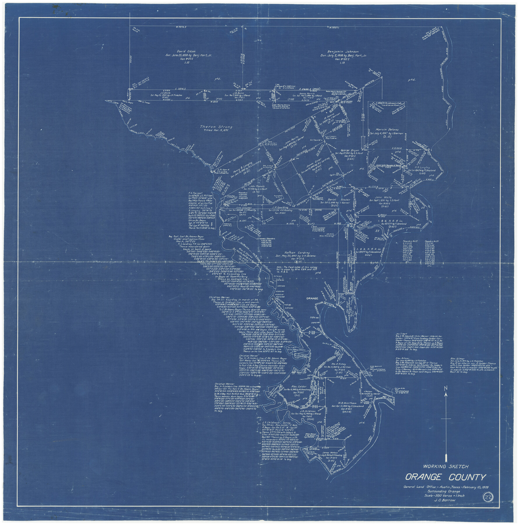 71354, Orange County Working Sketch 22, General Map Collection