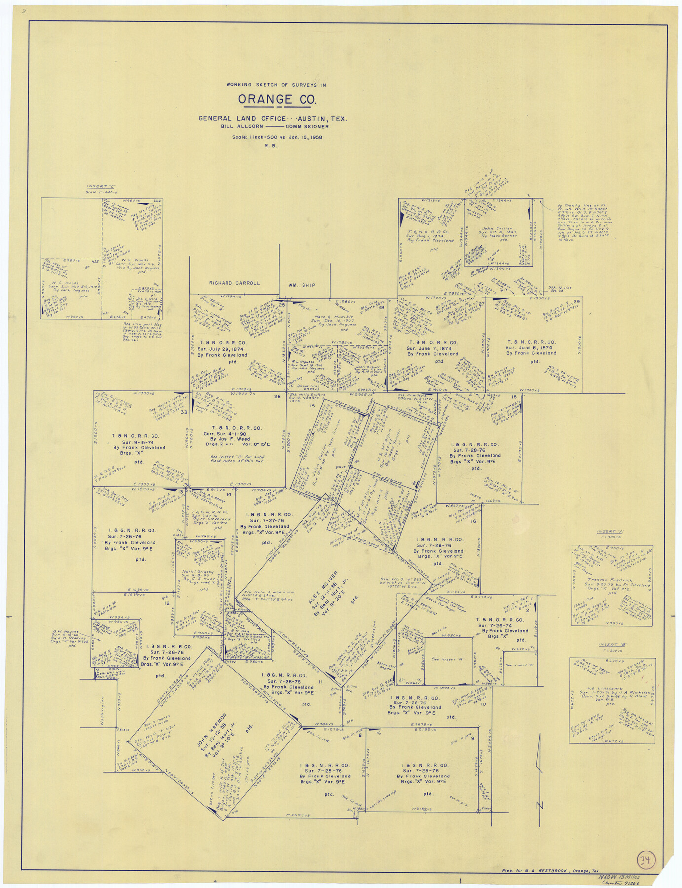 71366, Orange County Working Sketch 34, General Map Collection