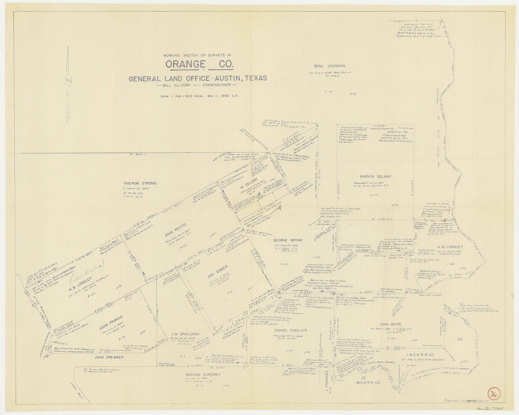 71368, Orange County Working Sketch 36, General Map Collection