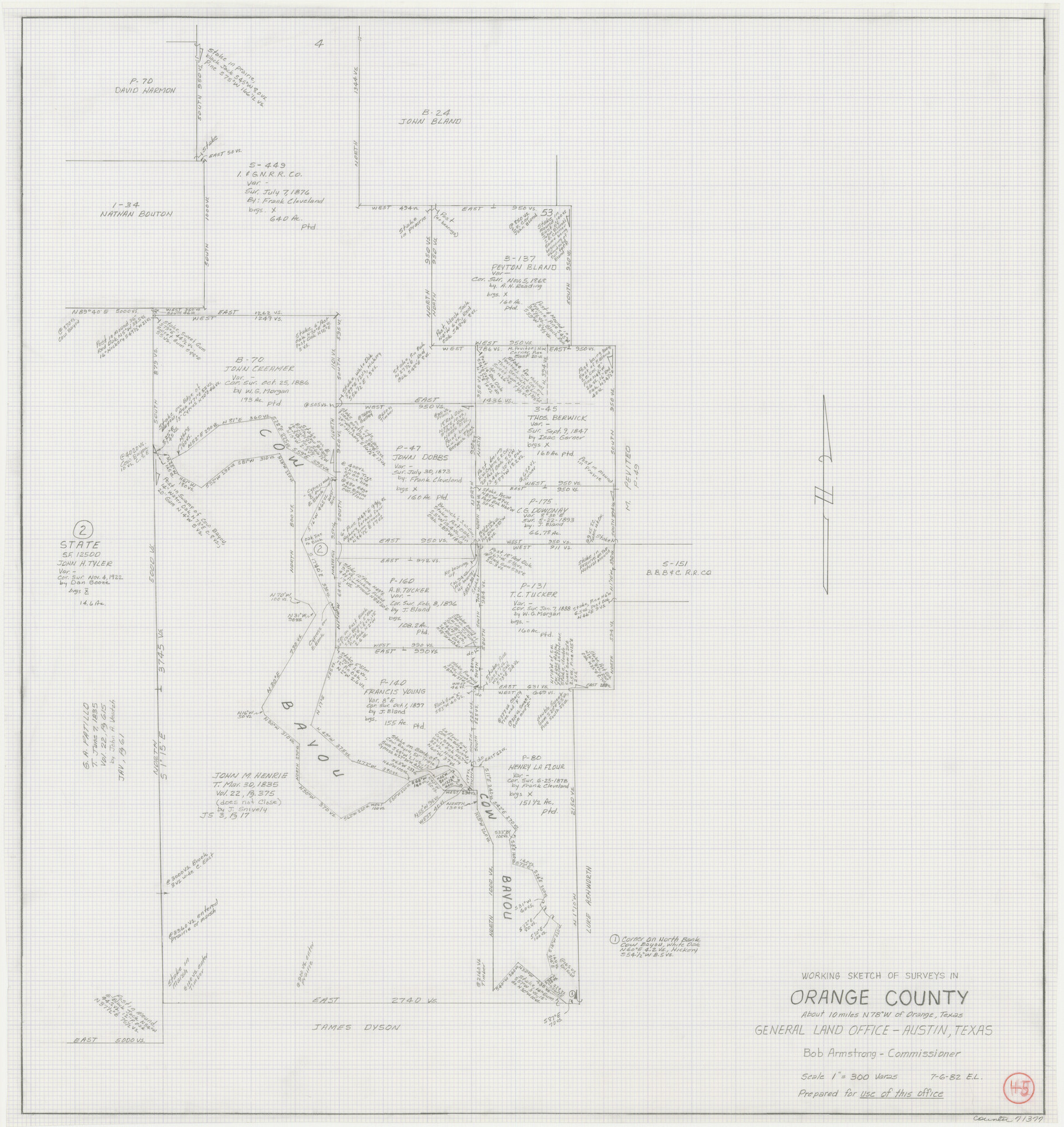 71377, Orange County Working Sketch 45, General Map Collection